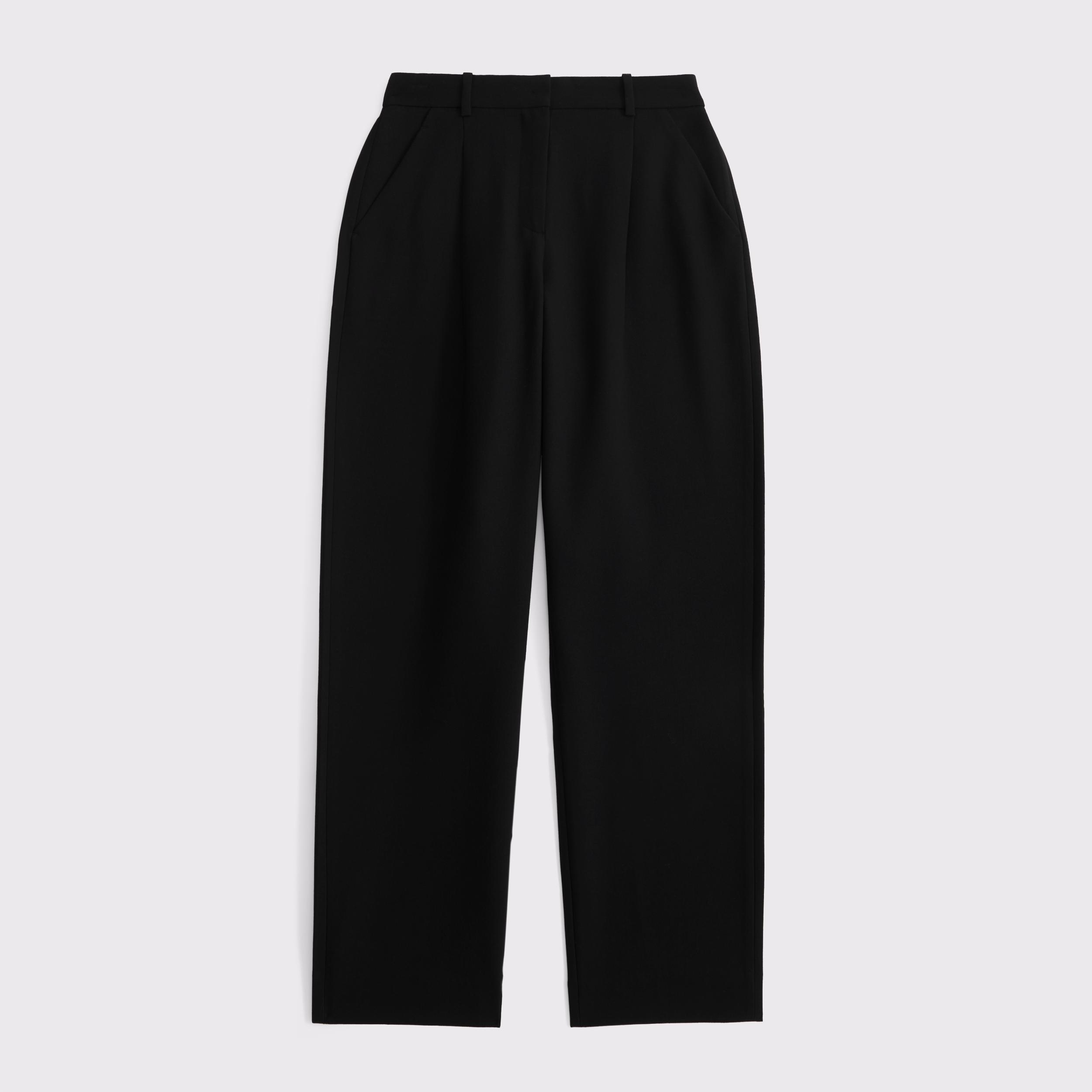 Curve Love A&F Quinn Tailored Straight Pant Product Image