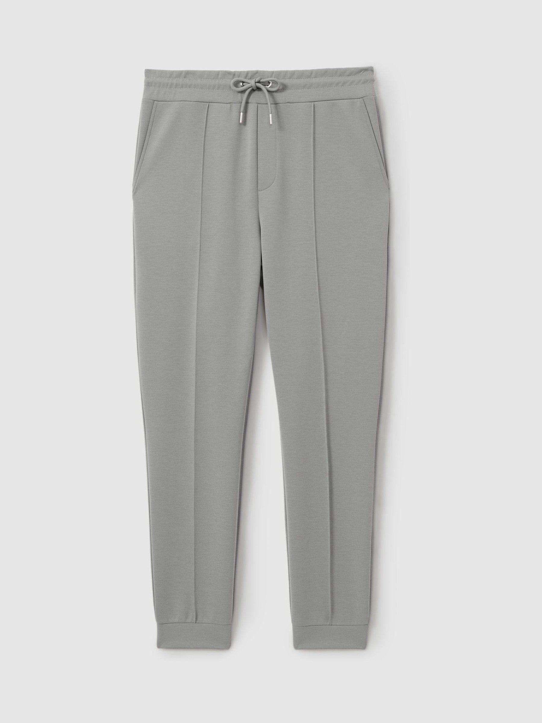 Interlock-Jersey Drawstring Joggers in Flint Grey Product Image