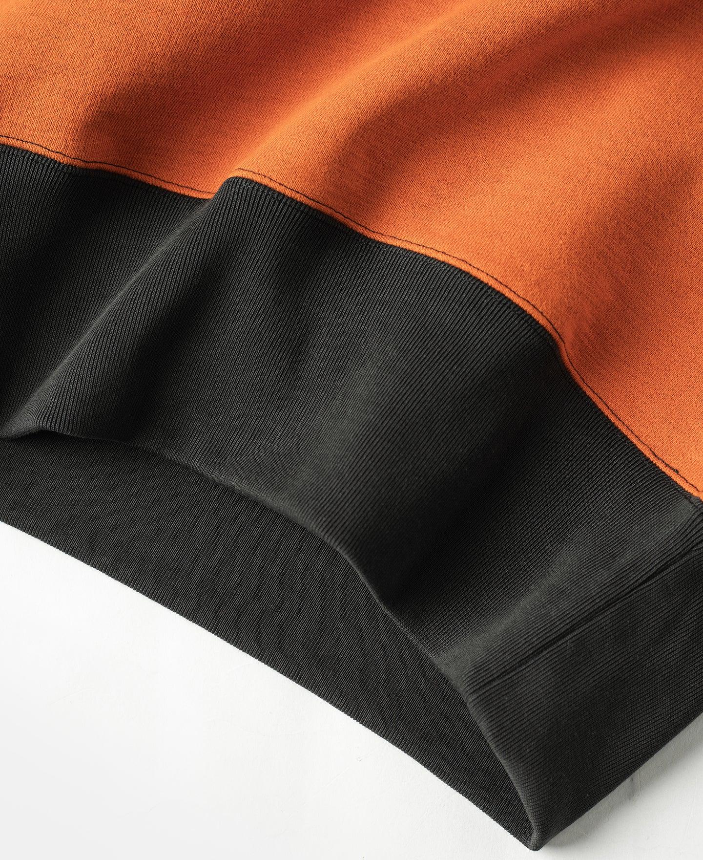 V-Inset Two-Tone Sweatshirt - Orange Product Image