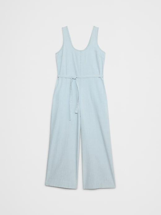 Denim Wide-Leg Jumpsuit Product Image