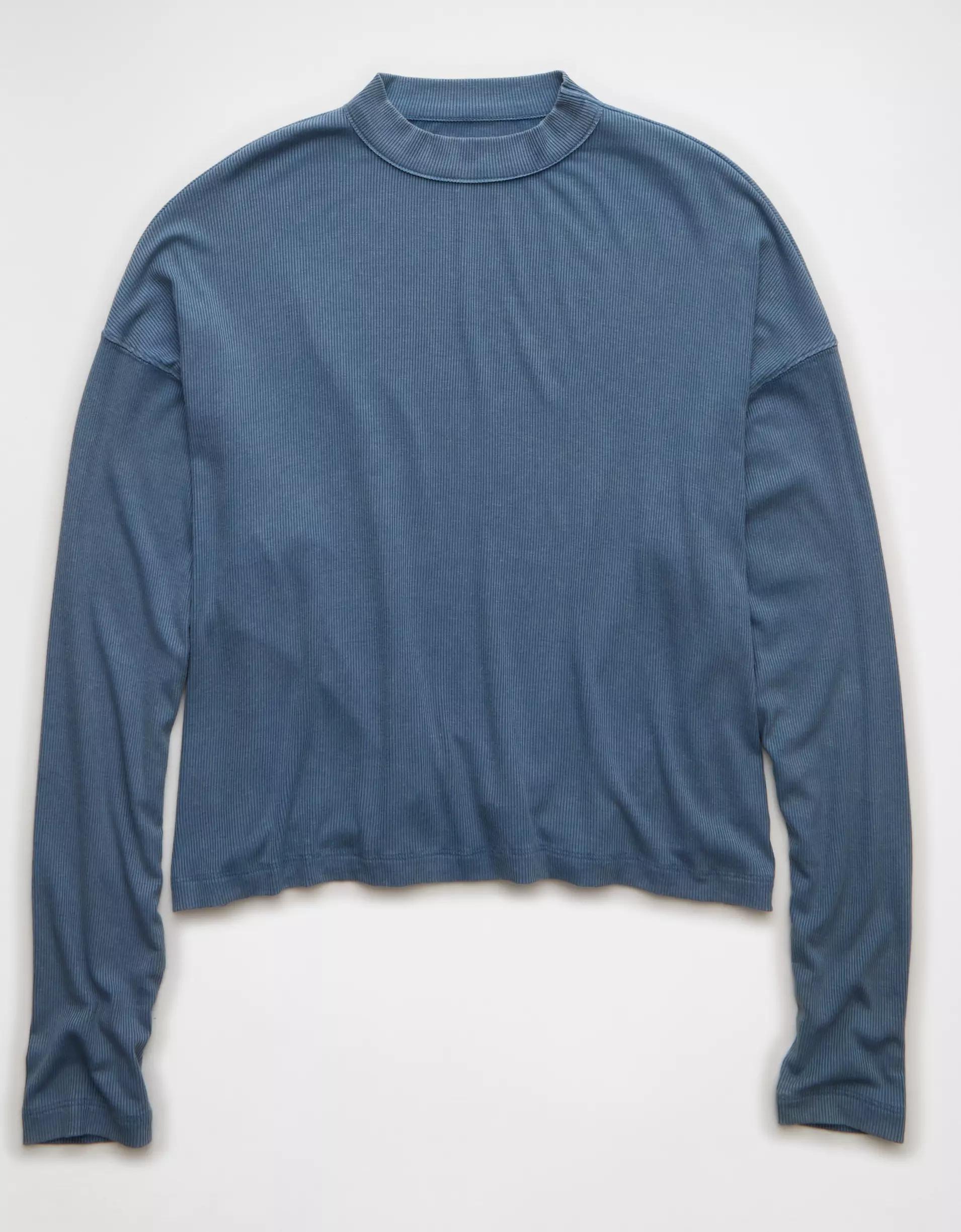 AE Soft & Sexy Long Sleeve Mockneck T-Shirt Product Image