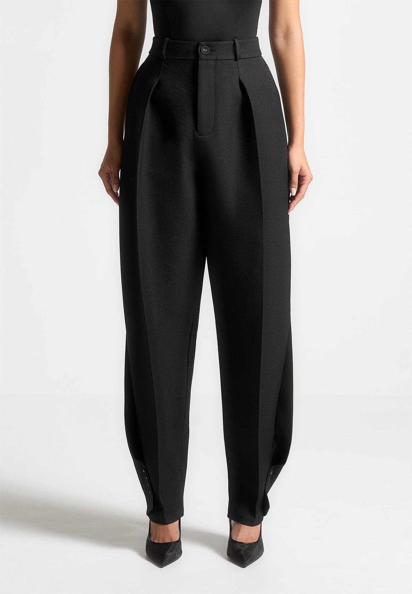 Sophie - Twist Leg Tailored Trousers - Black Female Product Image