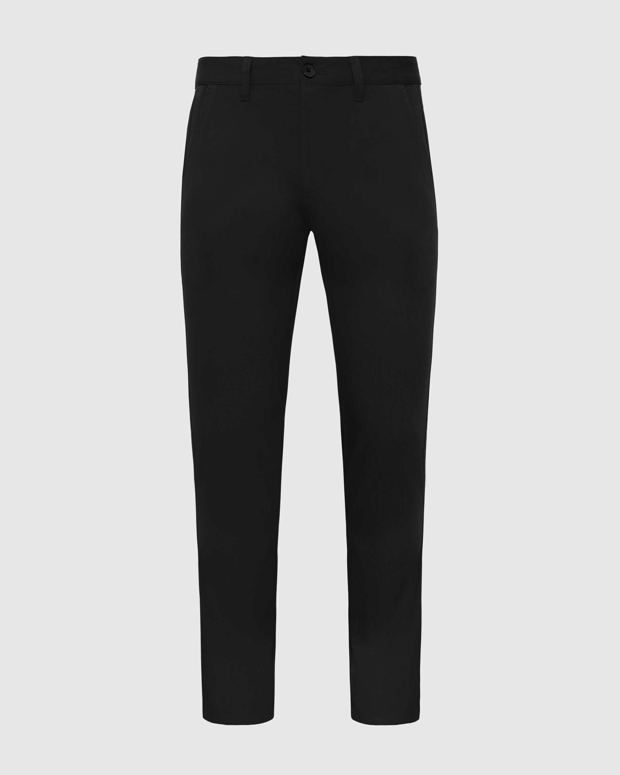 Black Slim Twill Chino Pant Product Image