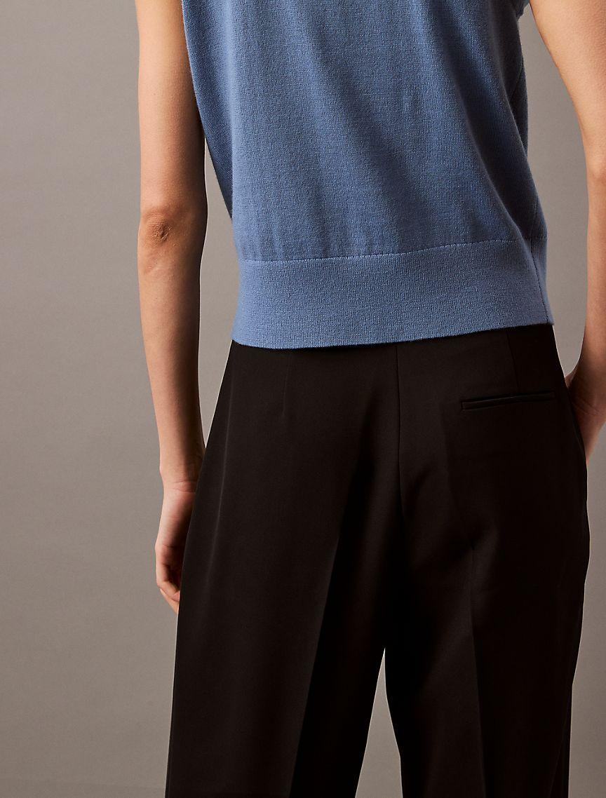 Soft Crepe Pleated Trouser Product Image