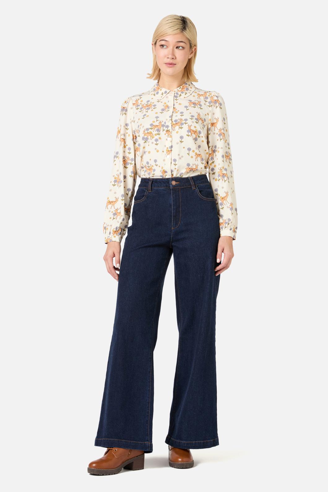 Meadow Deer Long Sleeve Blouse Product Image