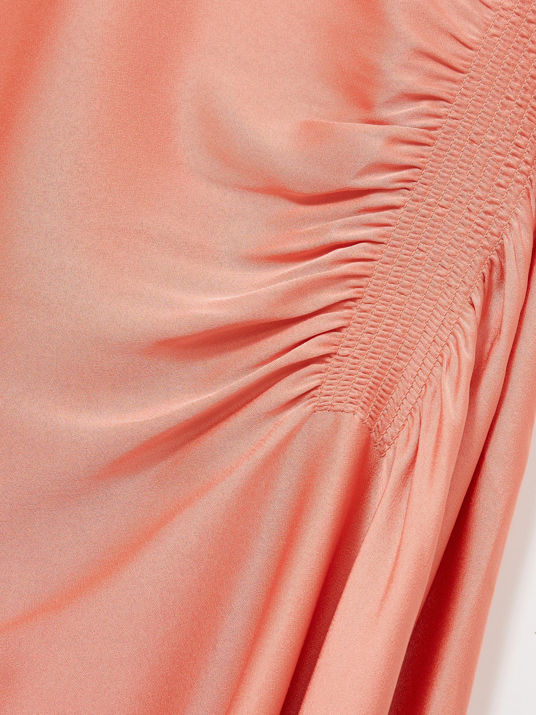 Petite Jersey Twist-Detail Midi Dress in Grey Product Image