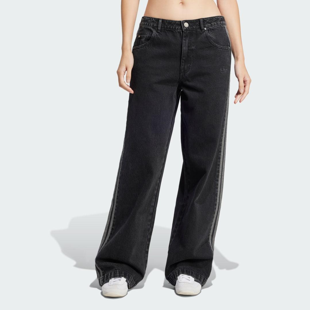 Womens adidas Originals adicolor 3-Stripes Denim Track Pants Product Image