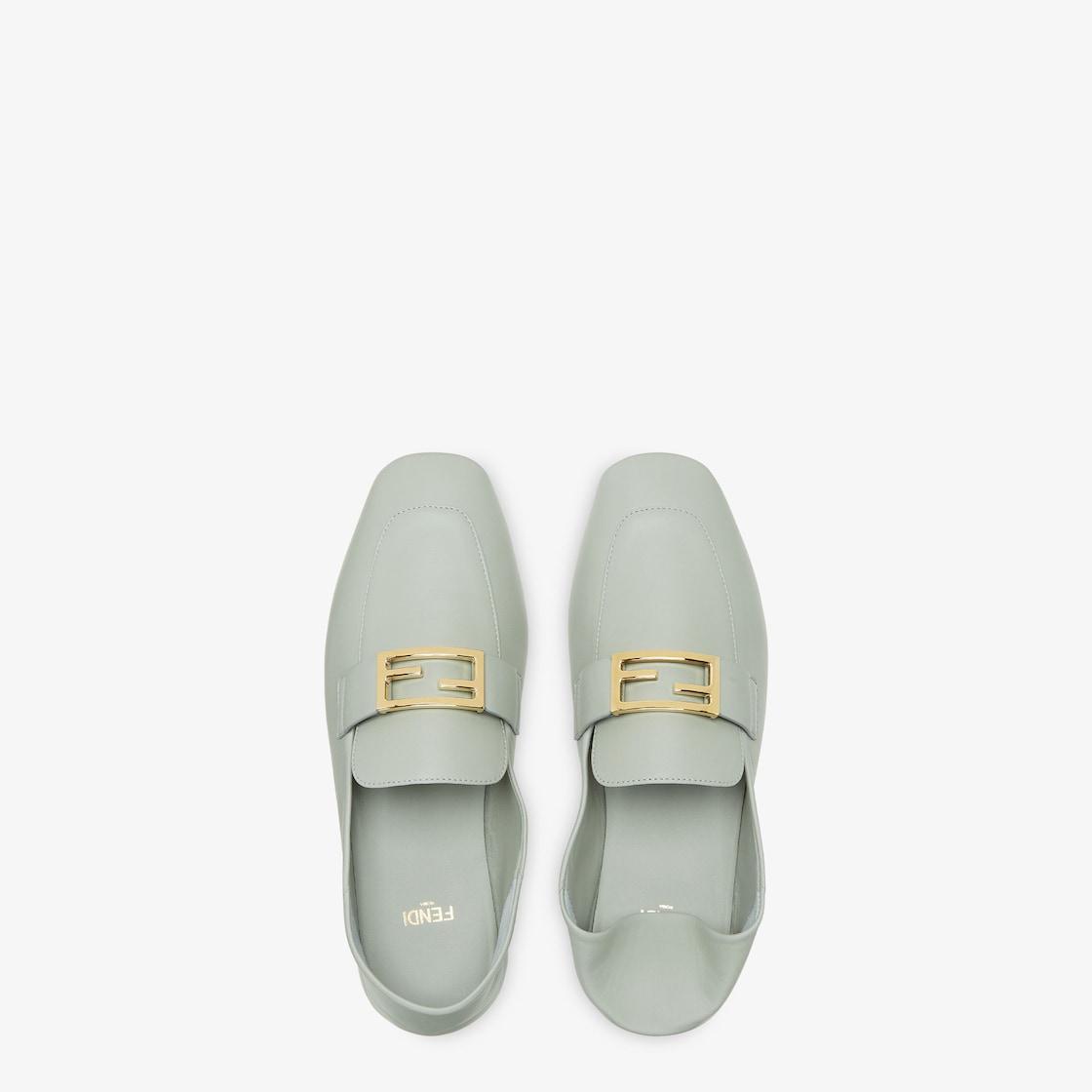 BaguetteMatcha green leather loafers Product Image