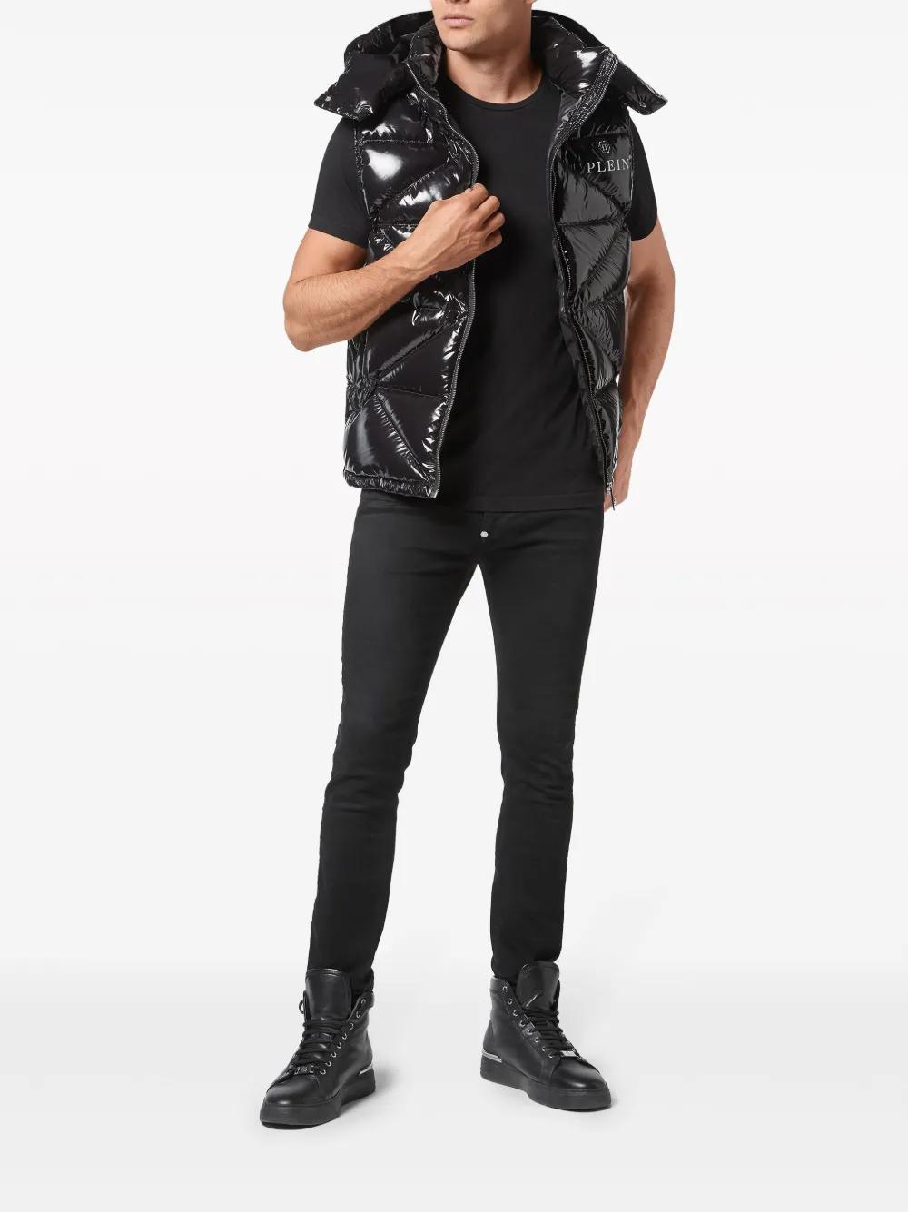 Hexagon logo-plaque padded gilet Product Image