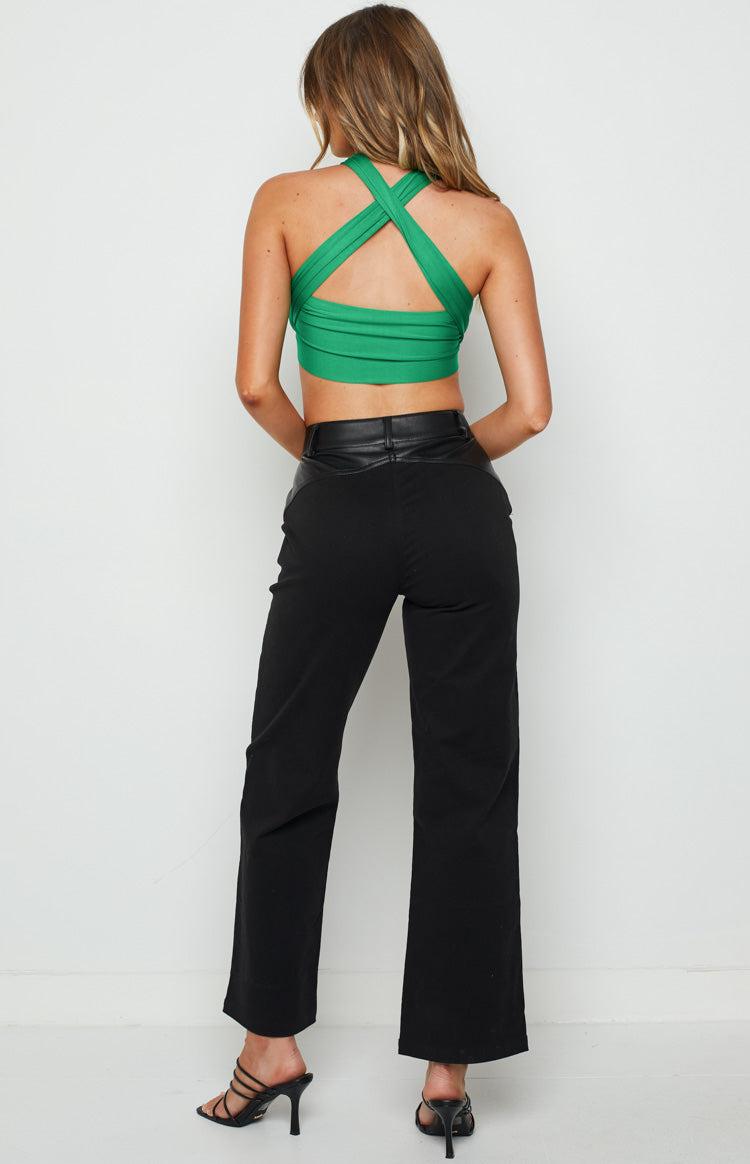 Faith Black Contrast Pants Product Image