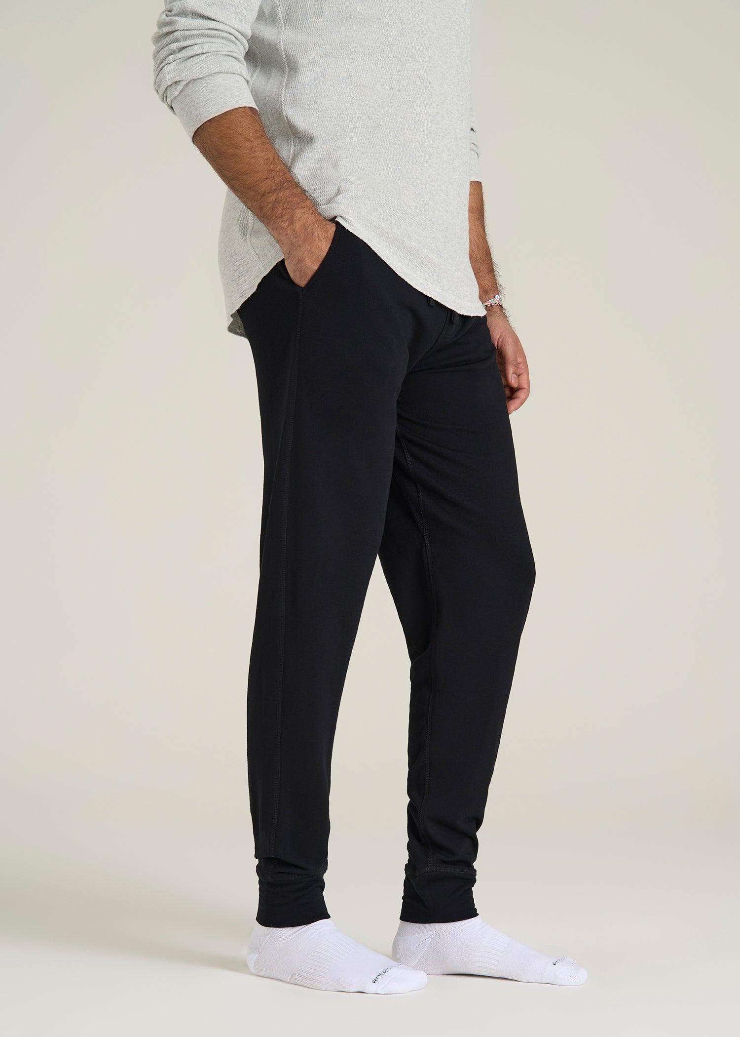 Sleep Joggers for Tall Men in Black Male Product Image