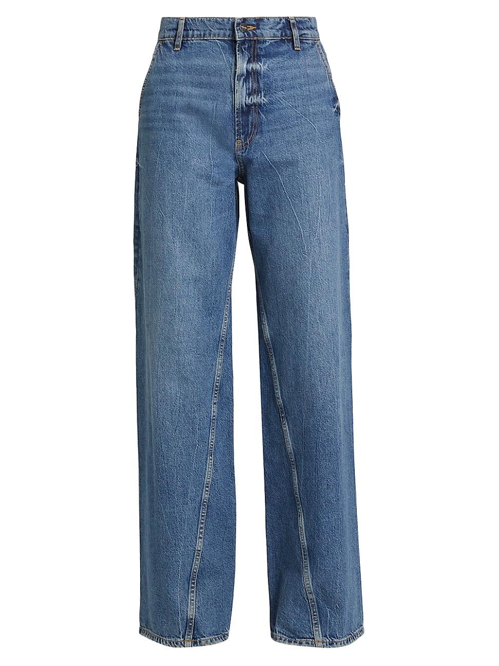 Womens Briley High-Rise Wide-Leg Jeans Product Image