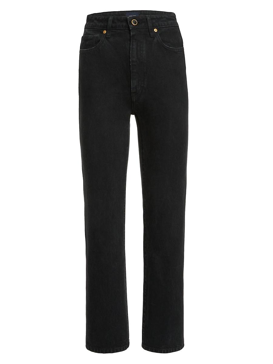 Womens Abigail Mid-Rise Straight Jeans Product Image