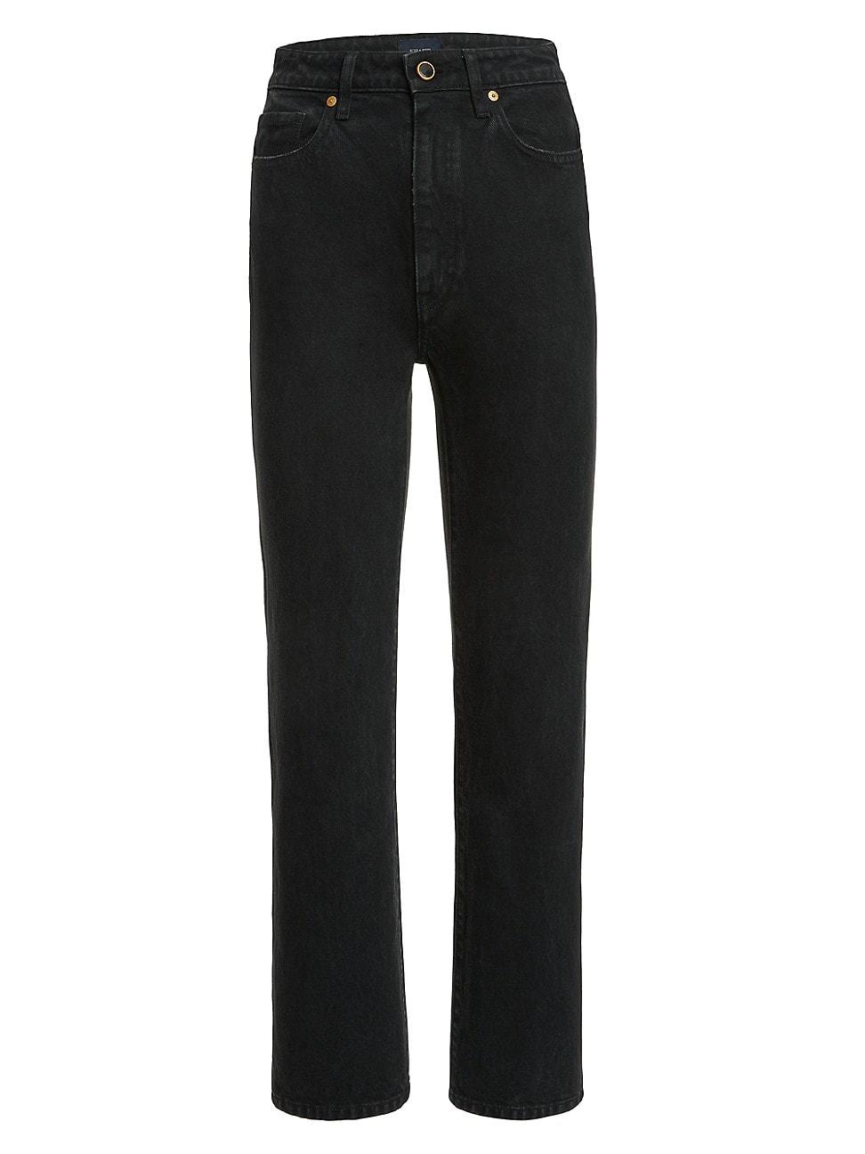 Womens Abigail Mid-Rise Straight Jeans Product Image