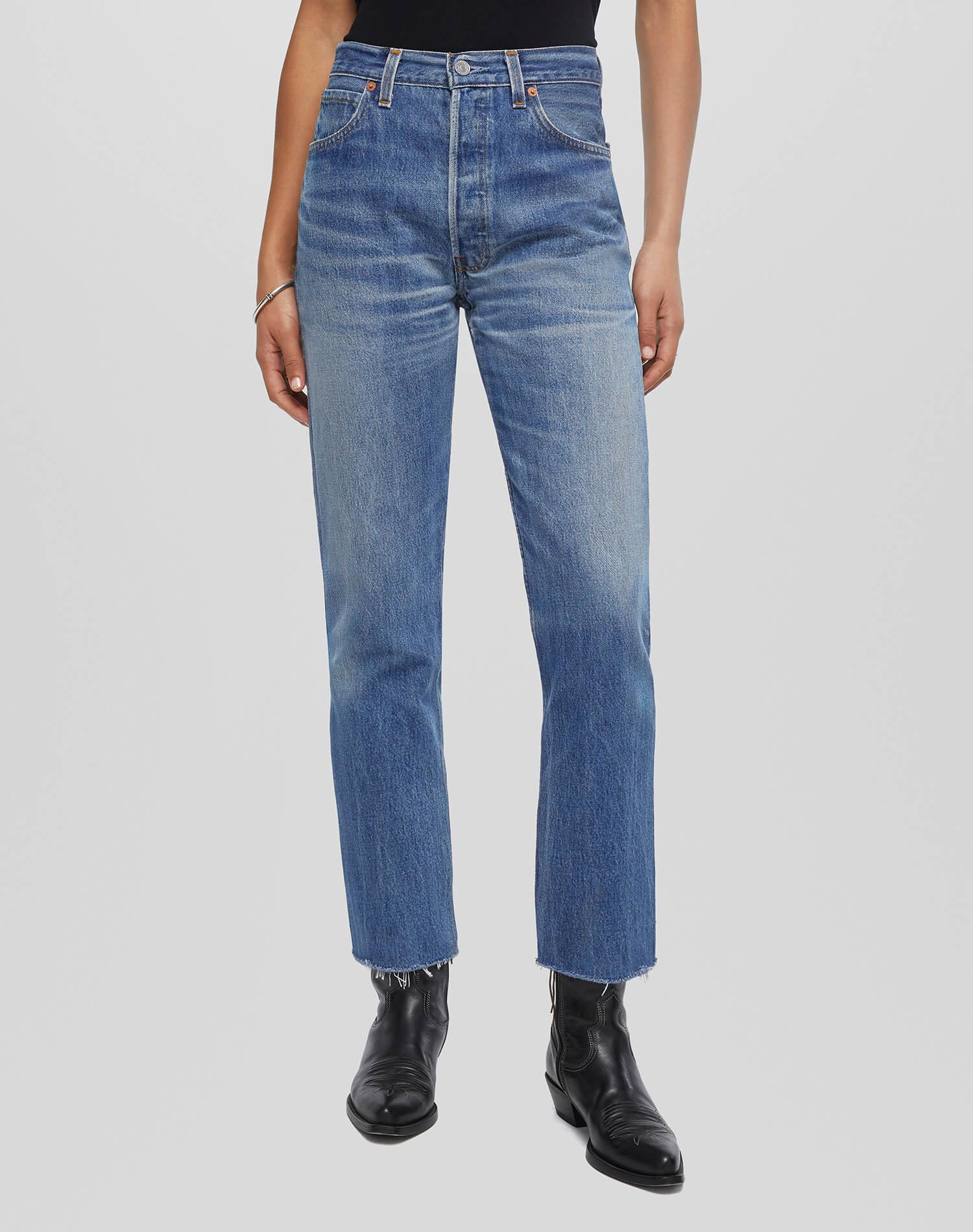 Levi's High Rise Stove Pipe - Indigo Product Image