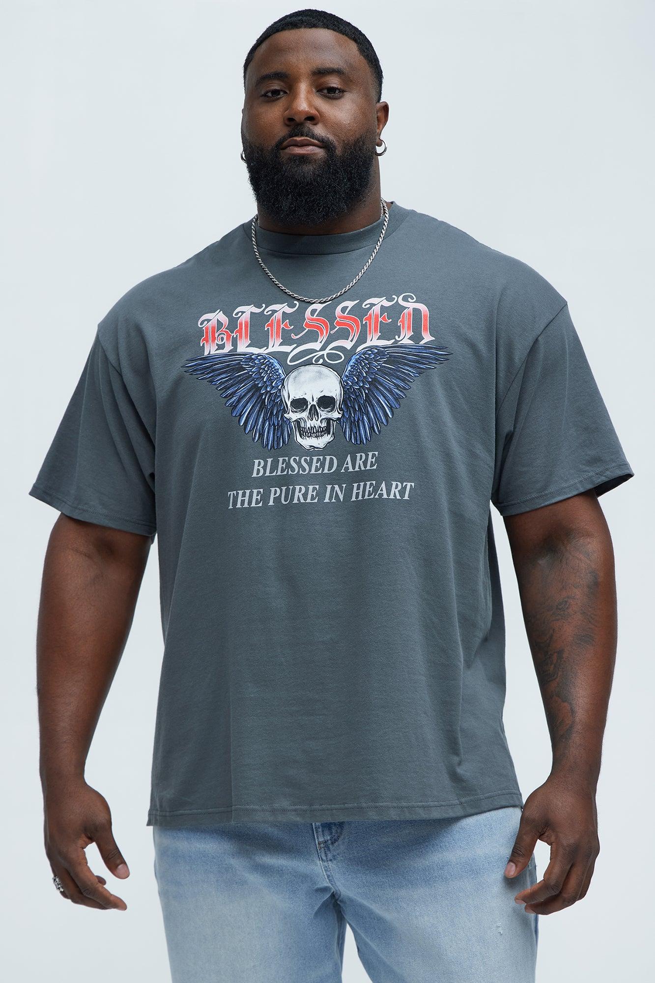 Blessed Wings Short Sleeve Tee - Charcoal Product Image