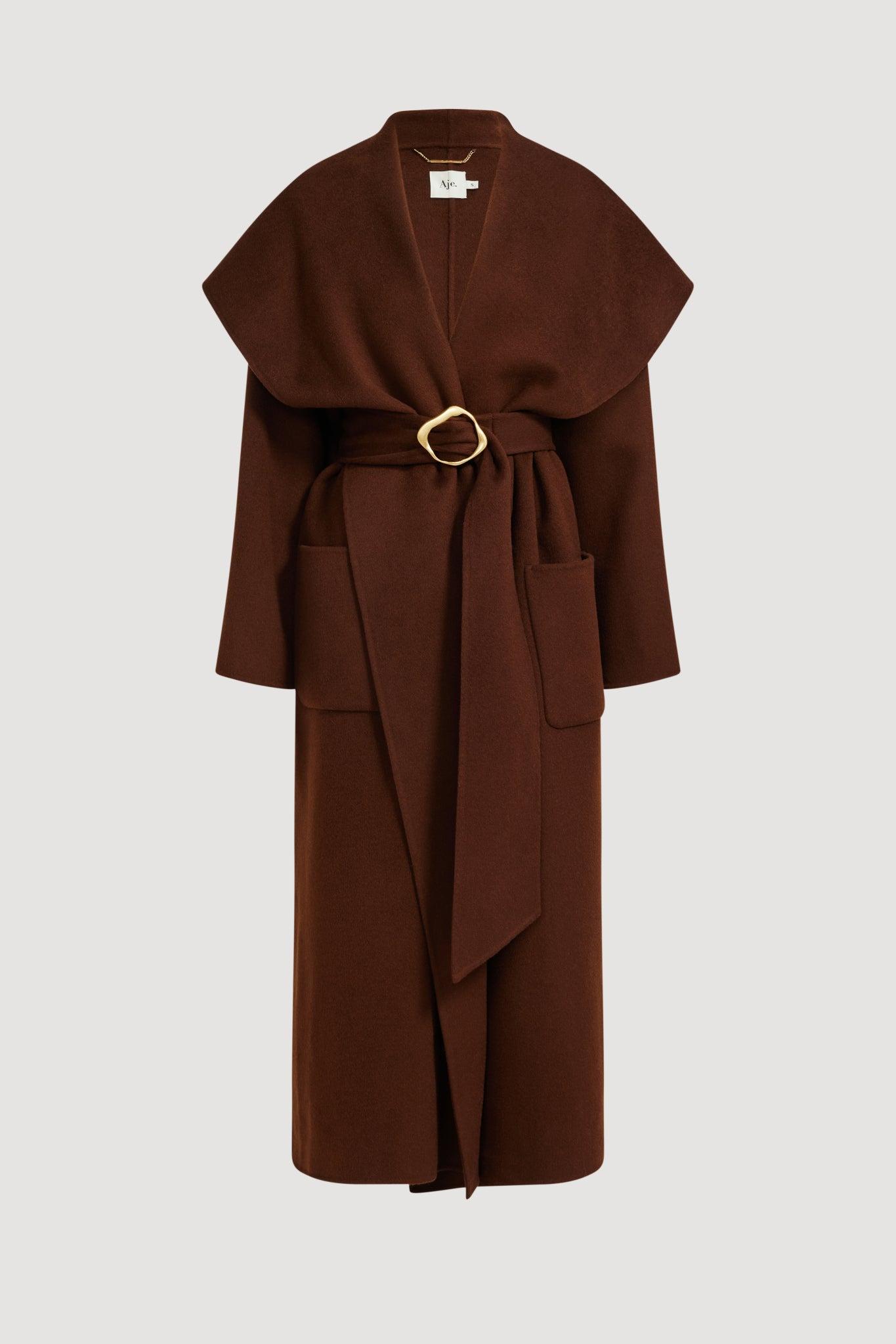 Eclipse Wool Coat-DARK CHOCOLATE / XS Product Image