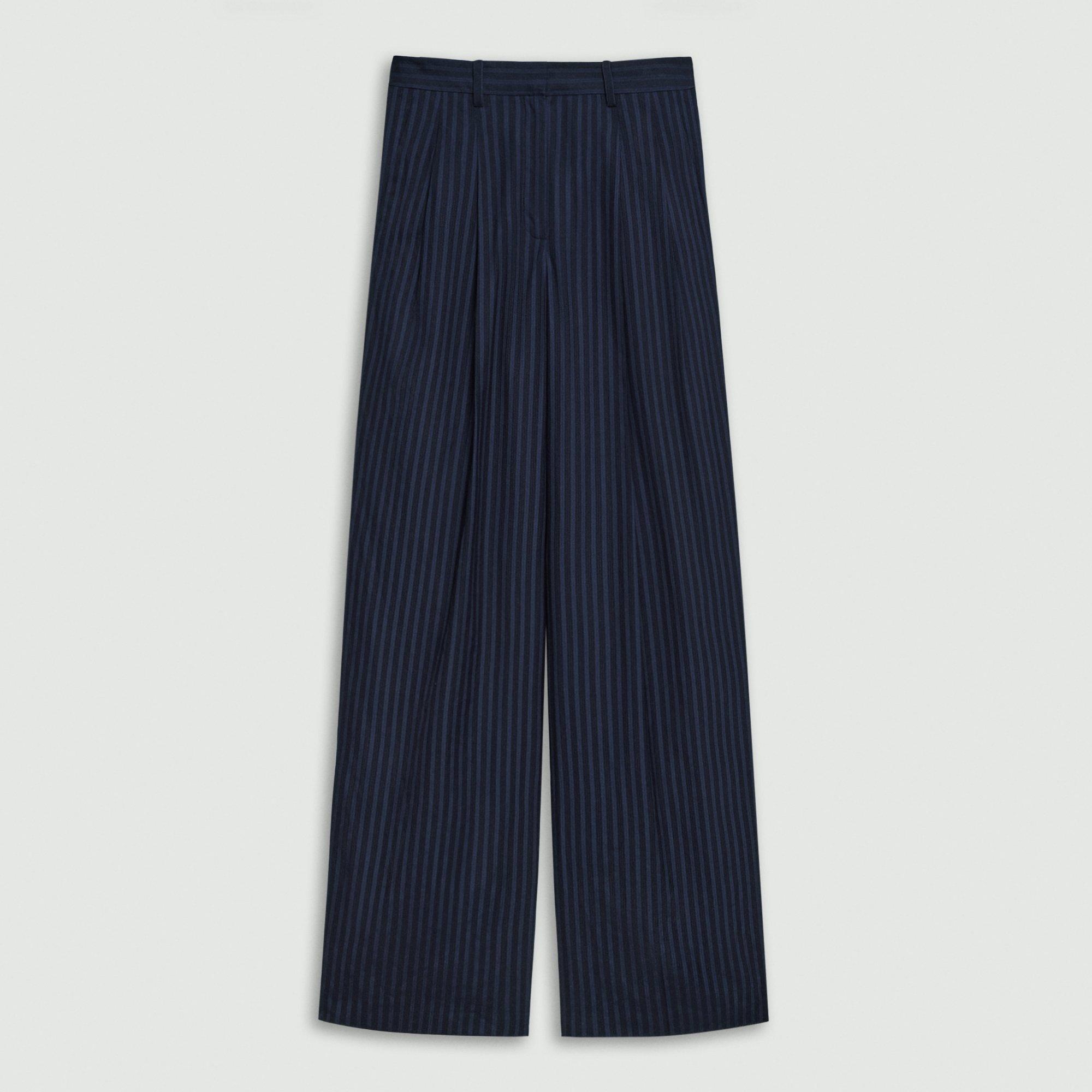 Linear Cotton Double Pleat Pant | Theory Product Image