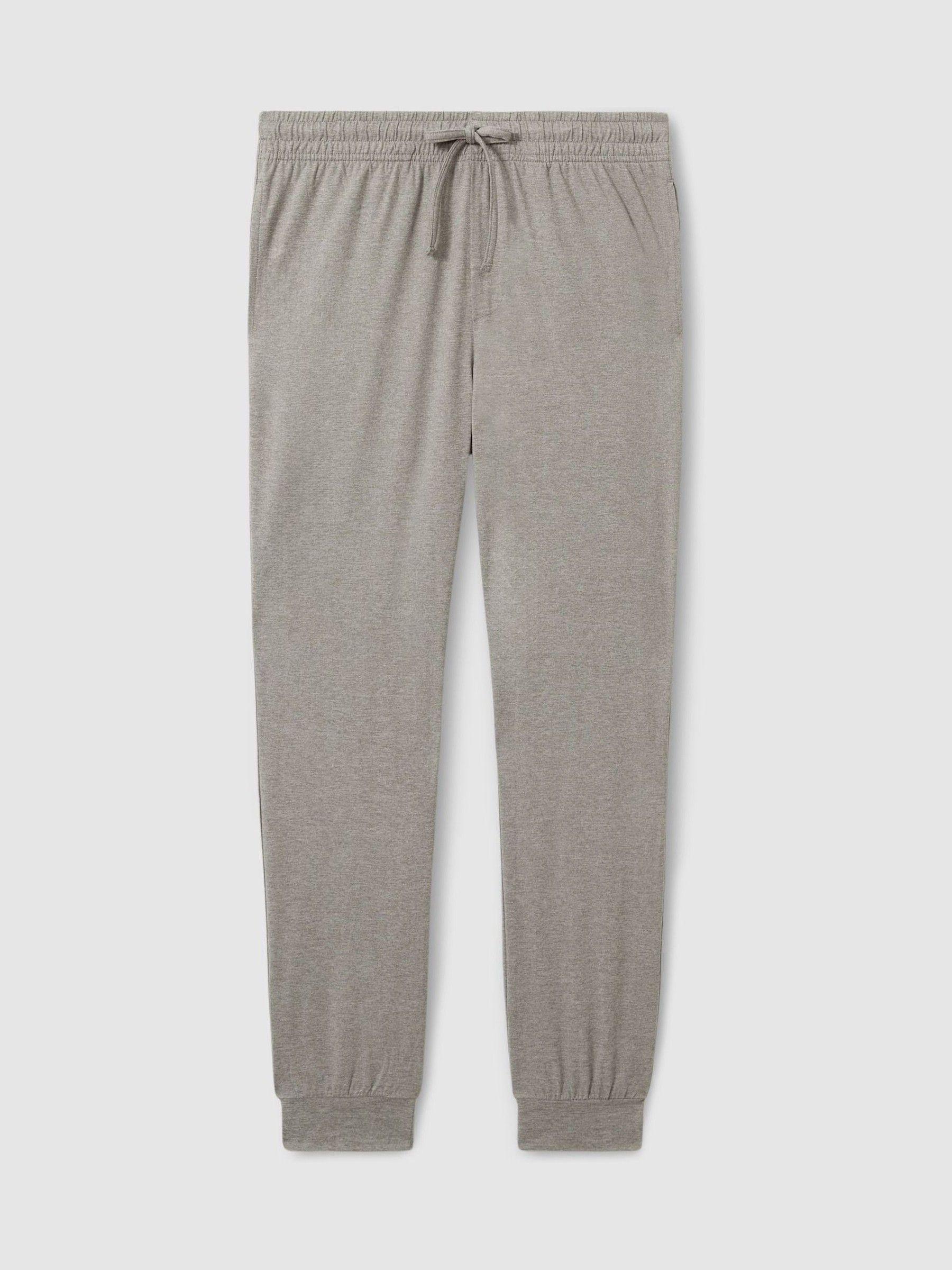 Tapered Stretch-Jersey Joggers in Grey Melange Product Image