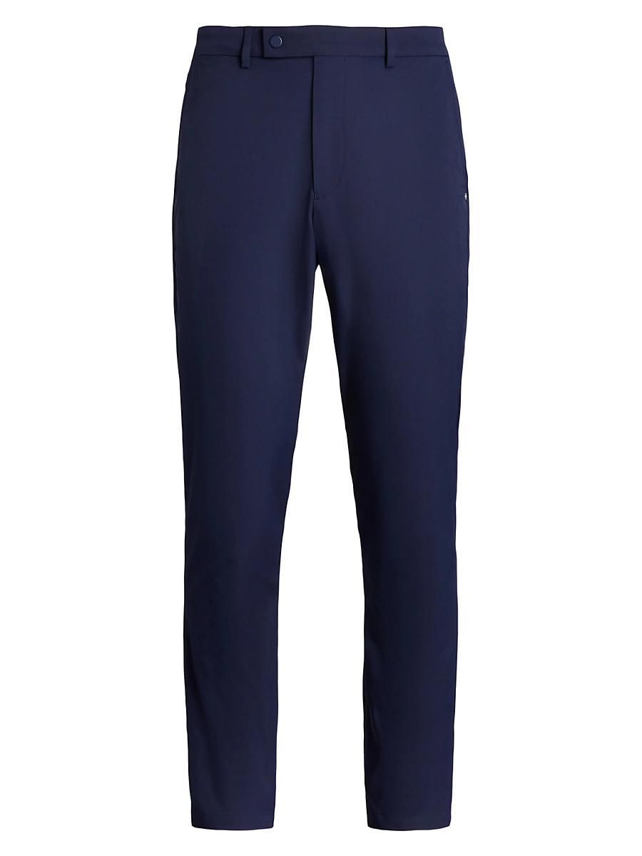 Mens Matte Stretch-Nylon Straight-Fit Pants Product Image