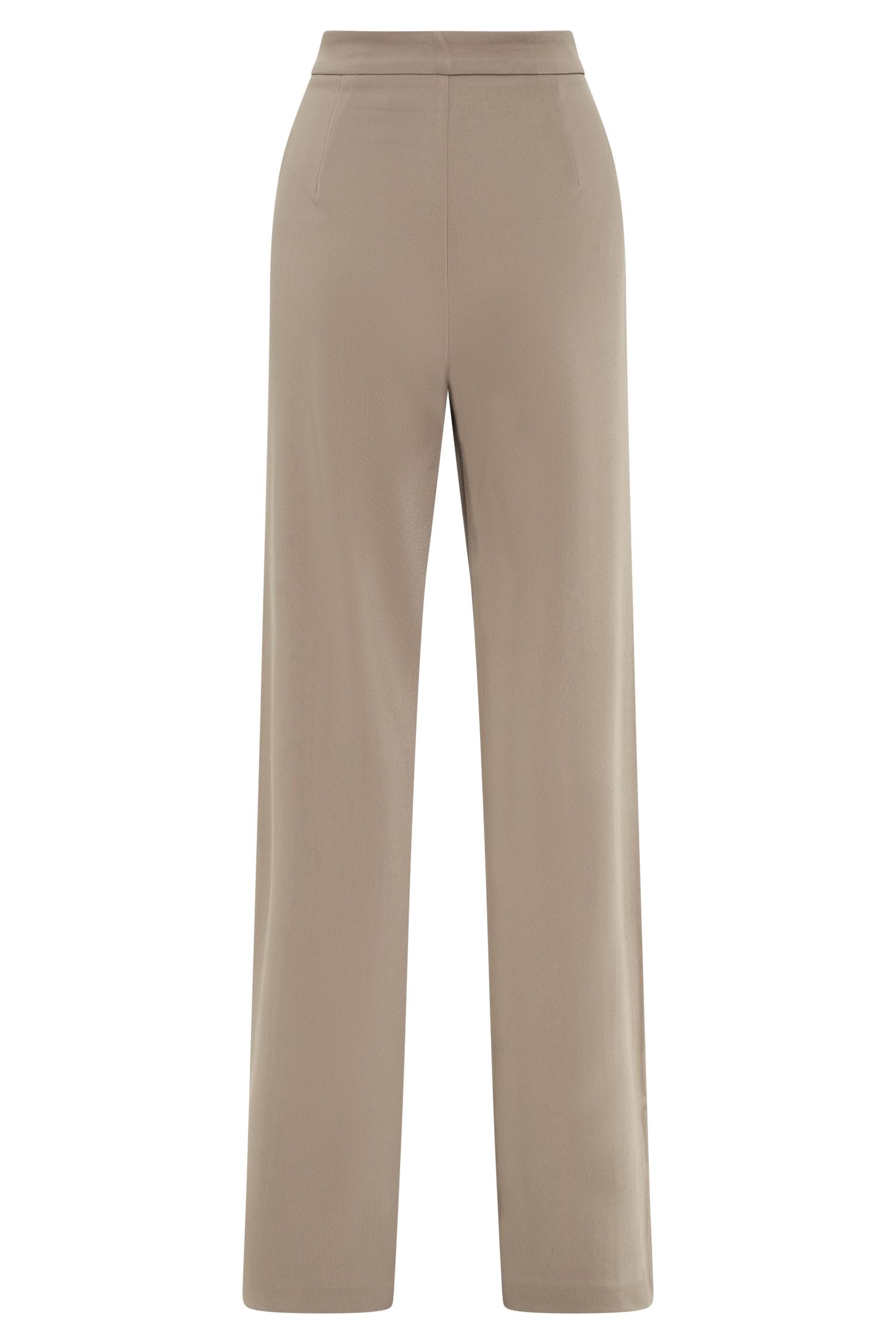 Antonia Pleated Wide Leg Pants - Mushroom Product Image