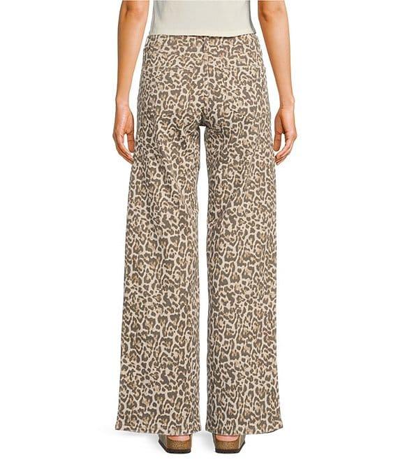 YMI Jeanswear Low Rise Loose Animal Print Pants Product Image