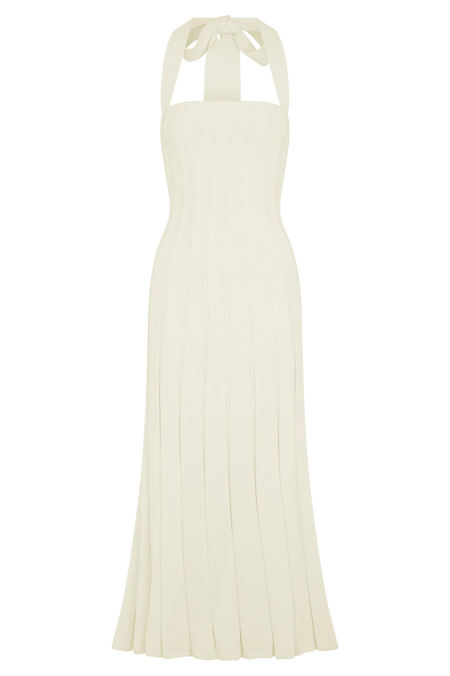 Jacqui Halter Knit Midi Dress - Ivory Product Image