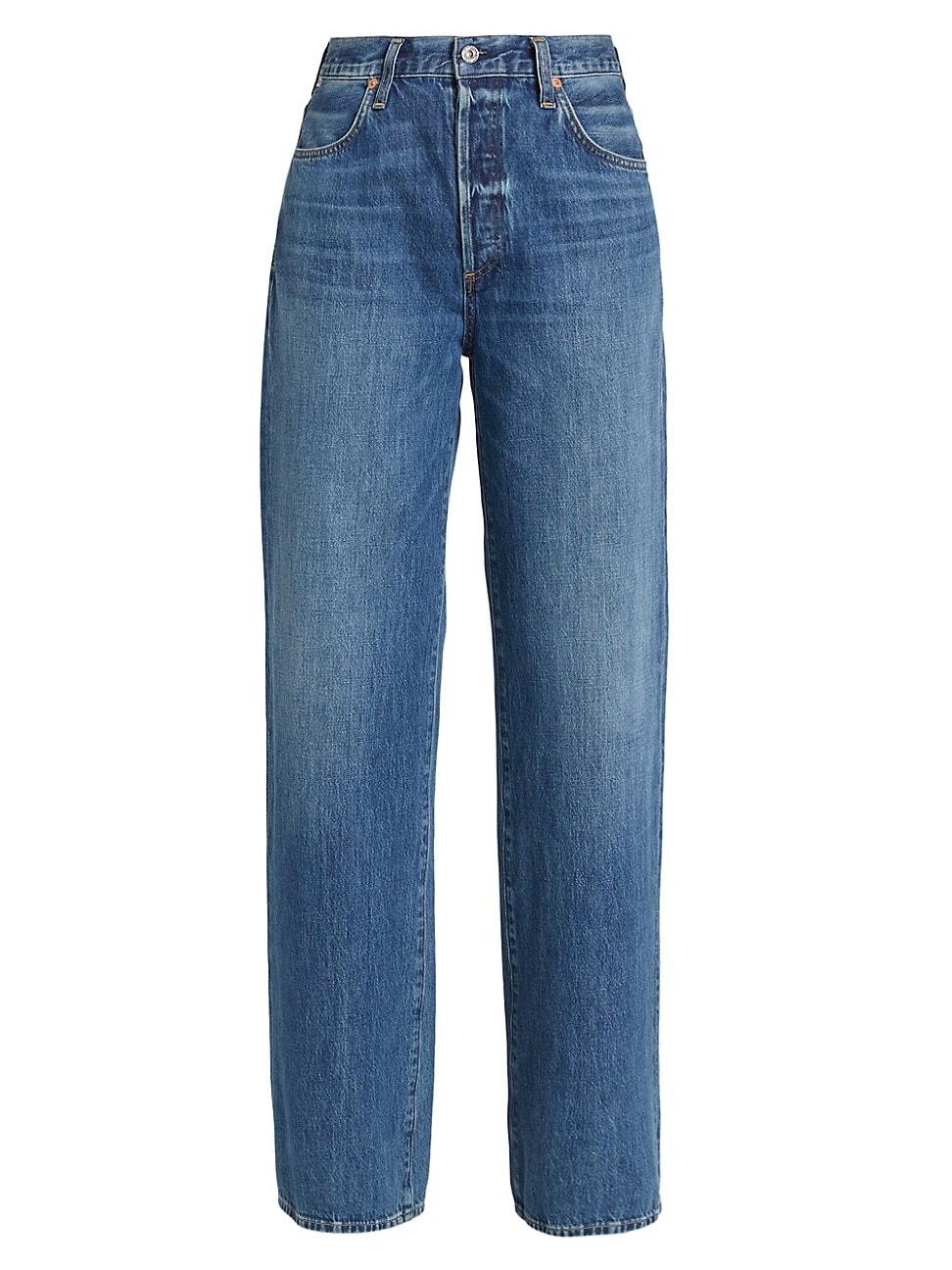 Womens Annina High-Rise Rigid Wide-Leg Jeans Product Image