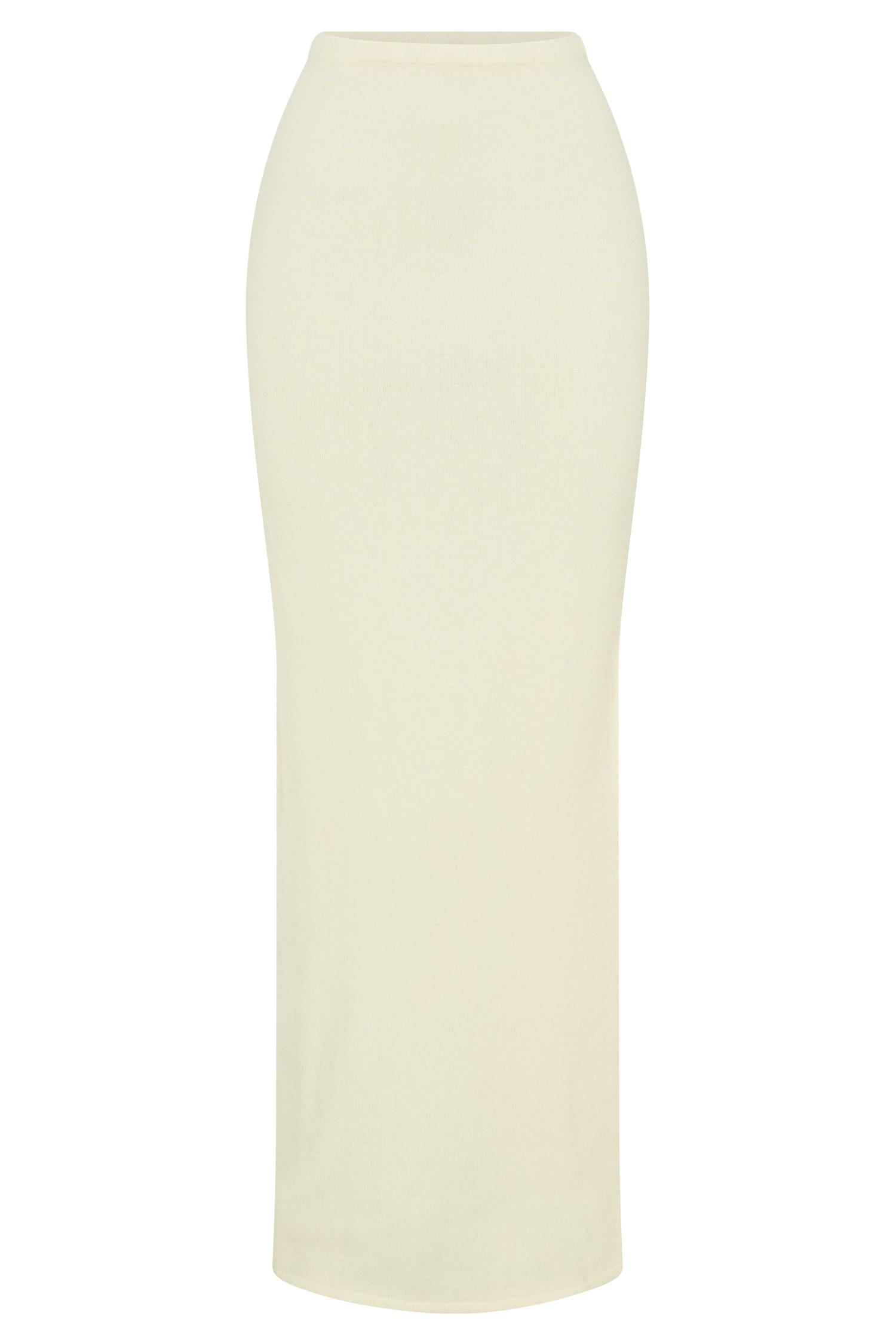 Elise Knit Maxi Skirt - Ivory Marle Product Image