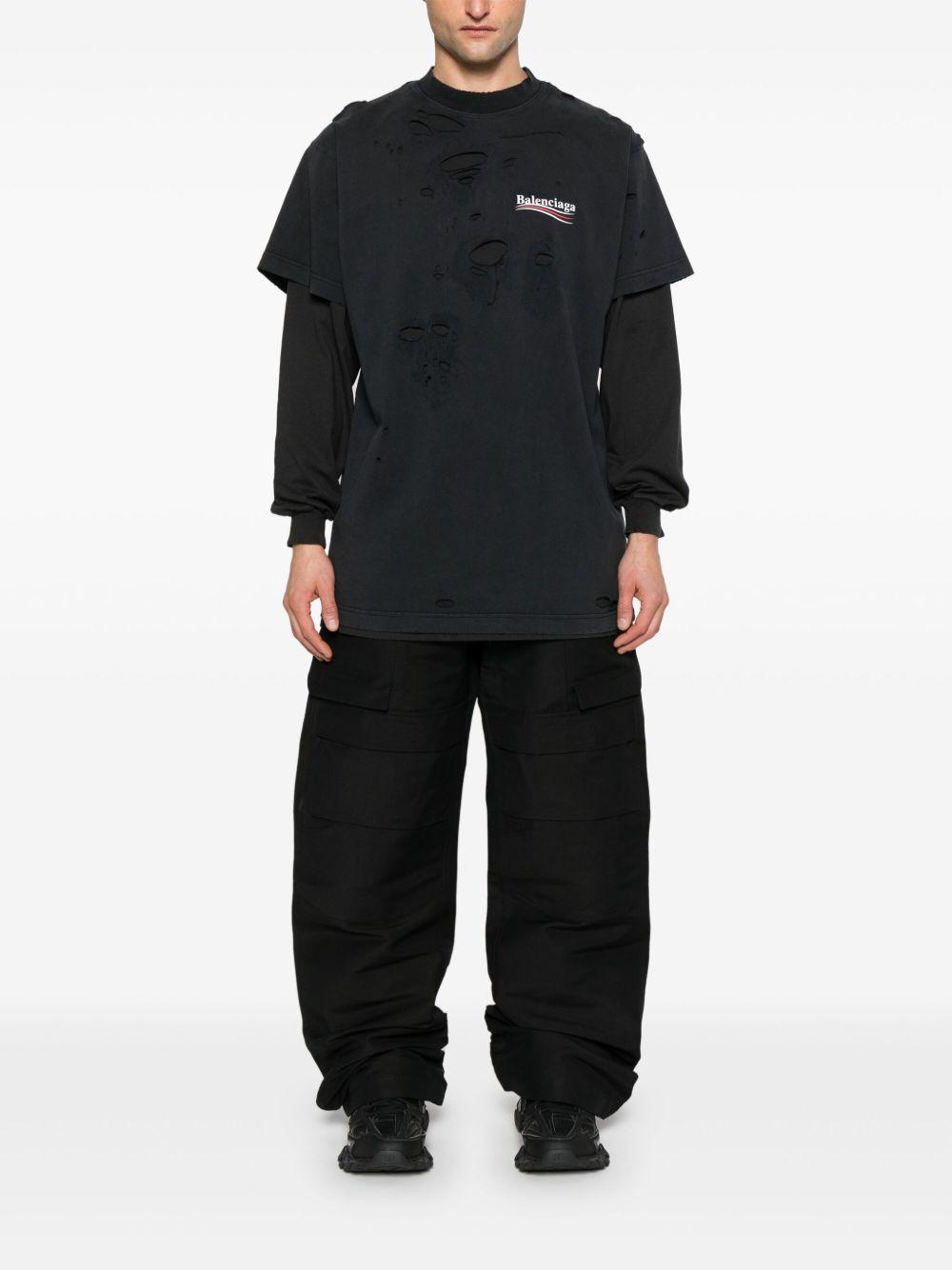 destroyed layered T-shirt  Product Image