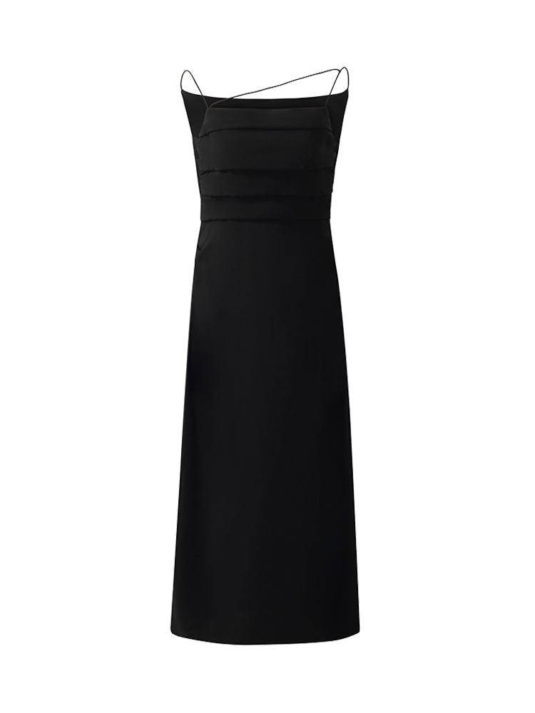 Triacetate Reversible Women Strap Midi Dress Product Image
