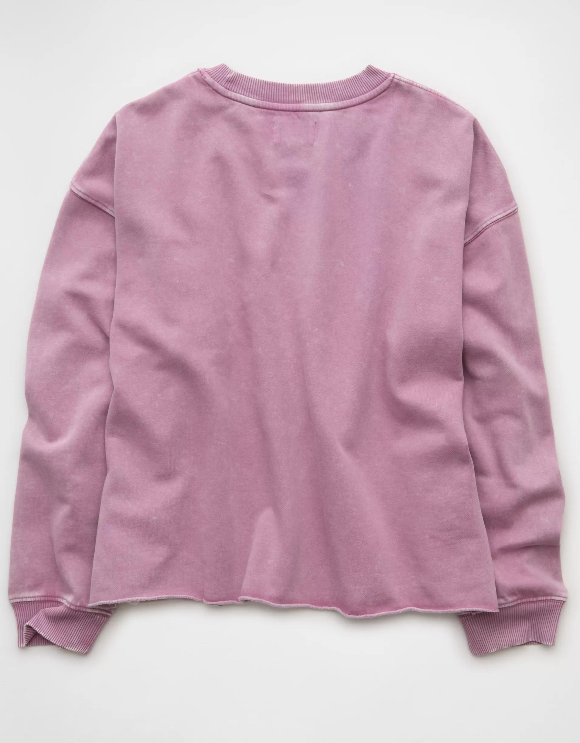 AE Everyday Luxe Cropped Cut-Off Sweatshirt Product Image