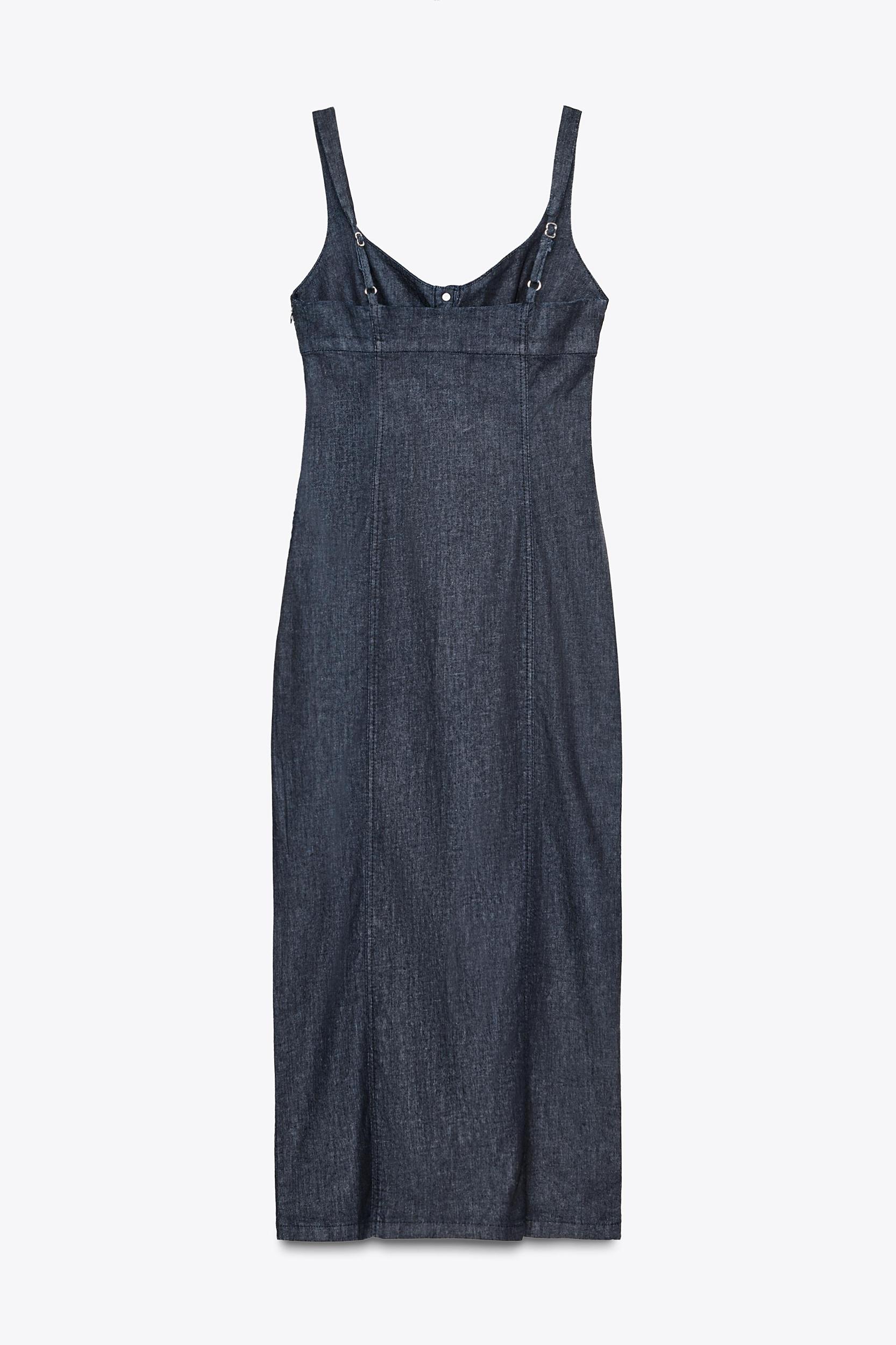 Z1975 STRAPPY DENIM MIDI DRESS Product Image