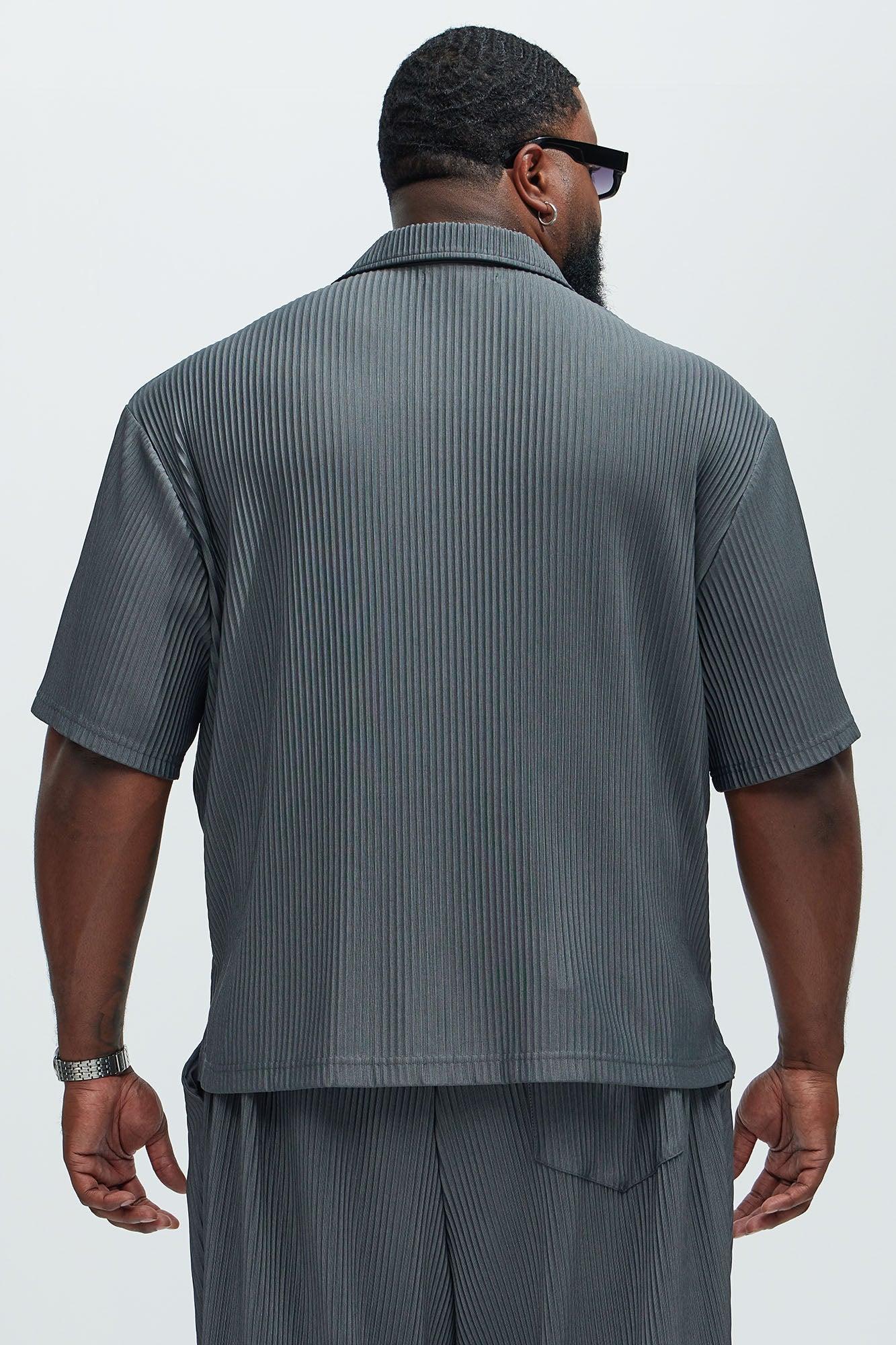Potential Pleated Shirt - Grey Product Image