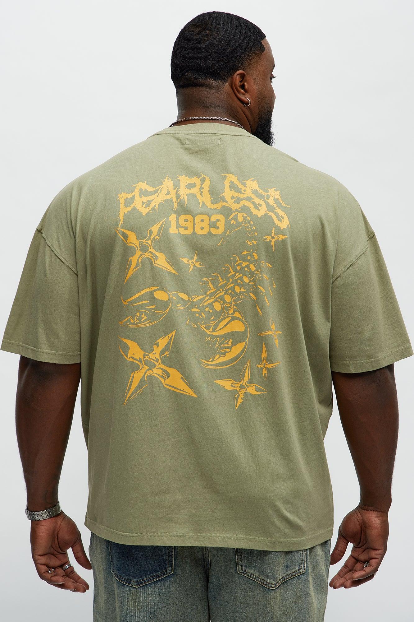 Fearless 83 Oversized Short Sleeve Tee - Olive Product Image