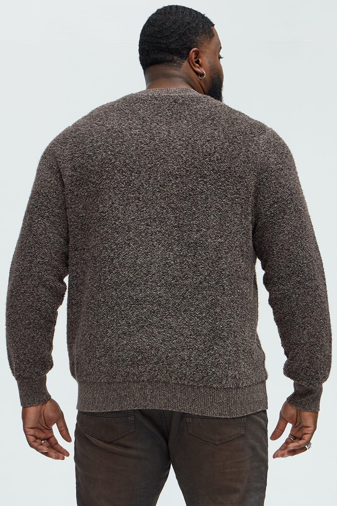 Fortnight Textured Sweater - Brown/combo Product Image
