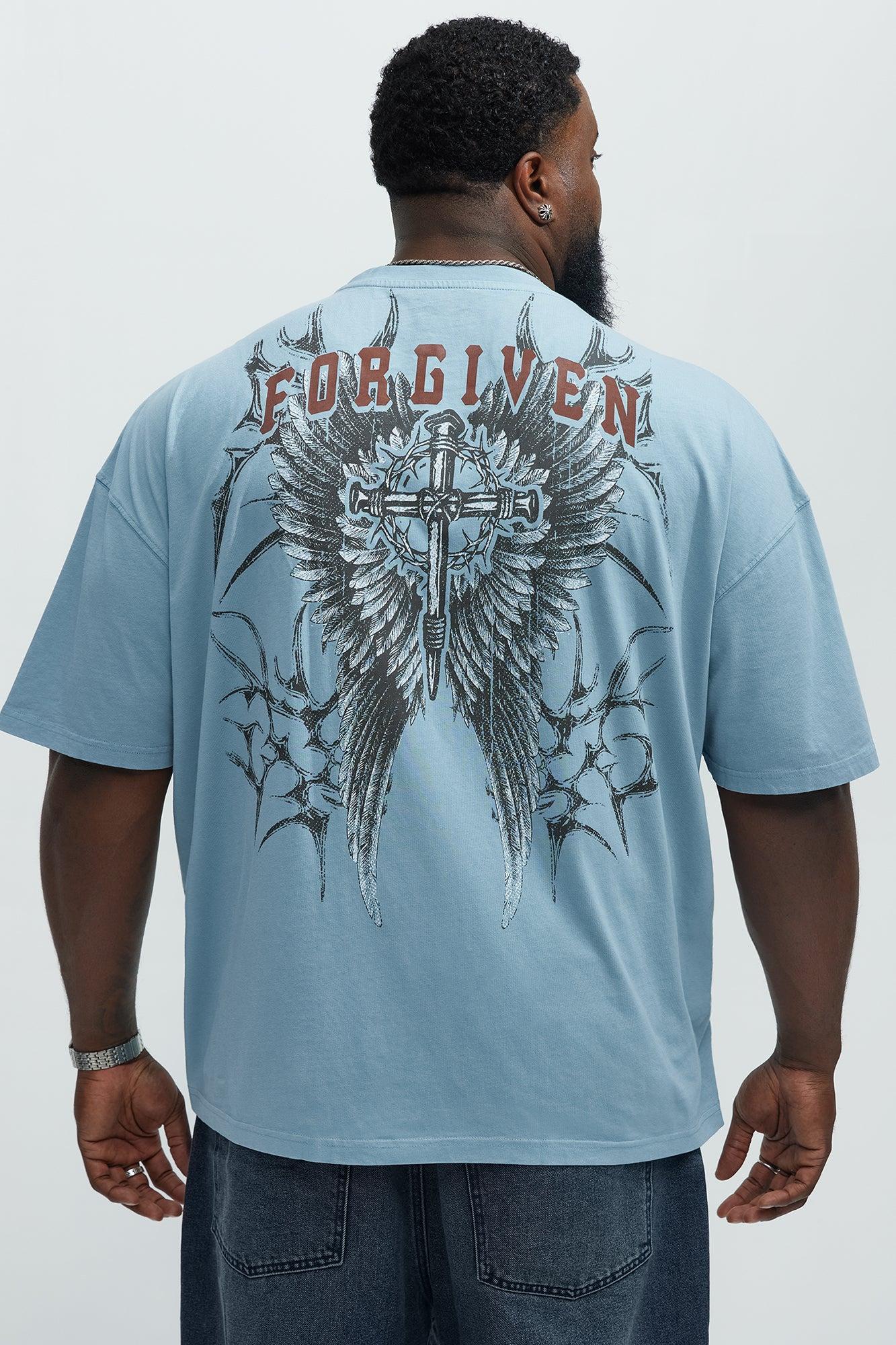 Forgiven Sinner Oversized Short Sleeve Tee - Light Blue Male Product Image
