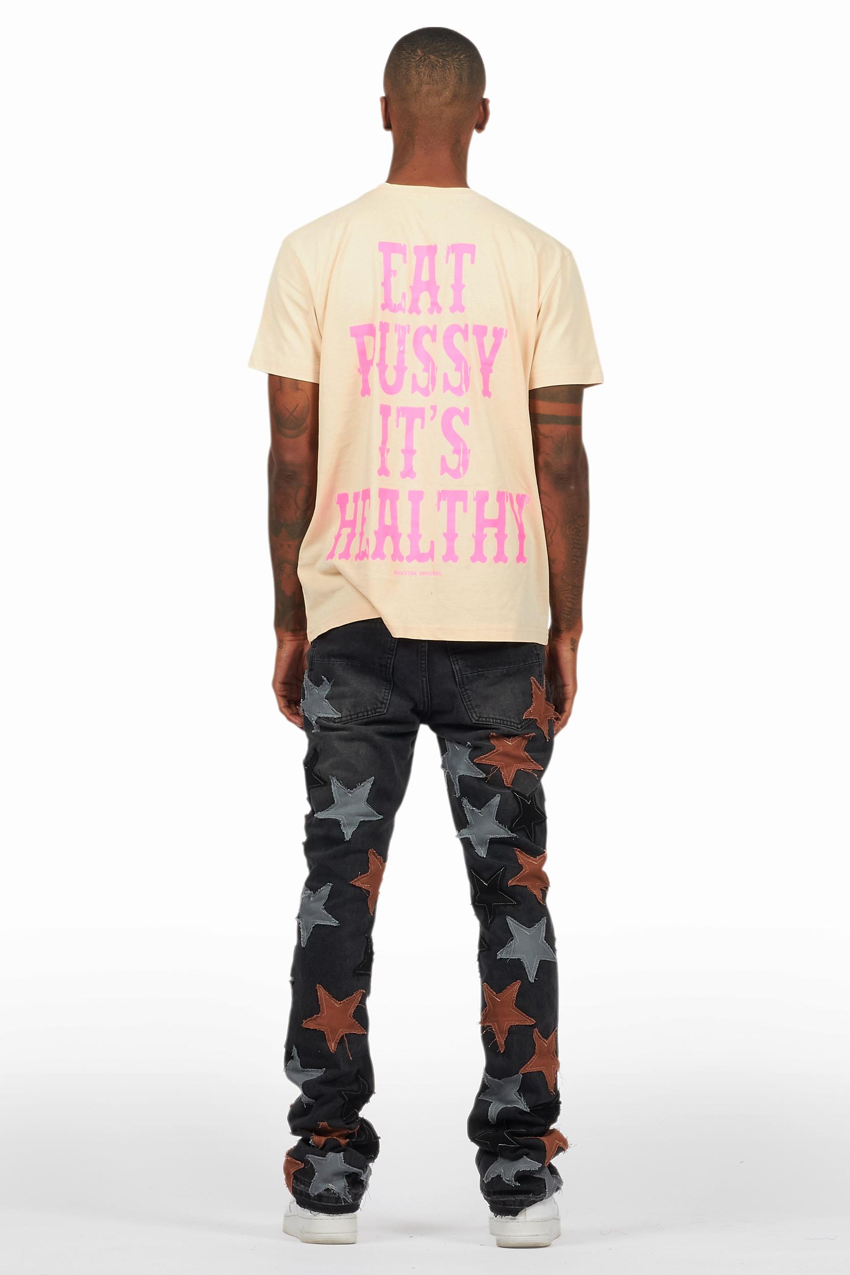 StarLane Dark Grey Stacked Flare Jean Male Product Image