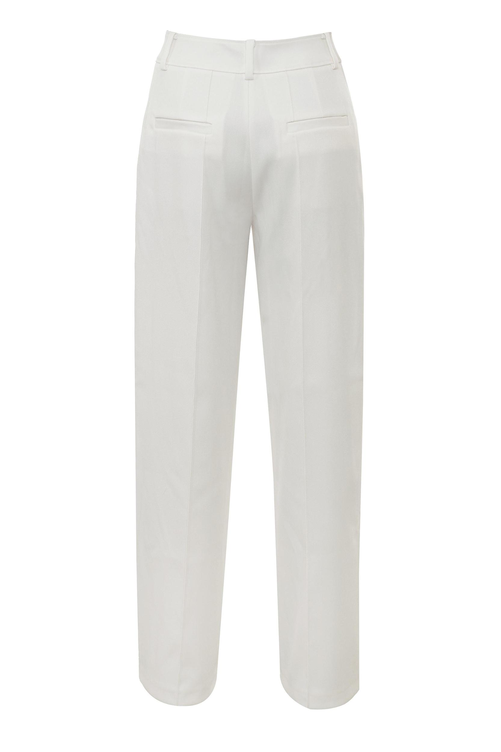Hayden  white wide leg high waist tailored trousers Product Image