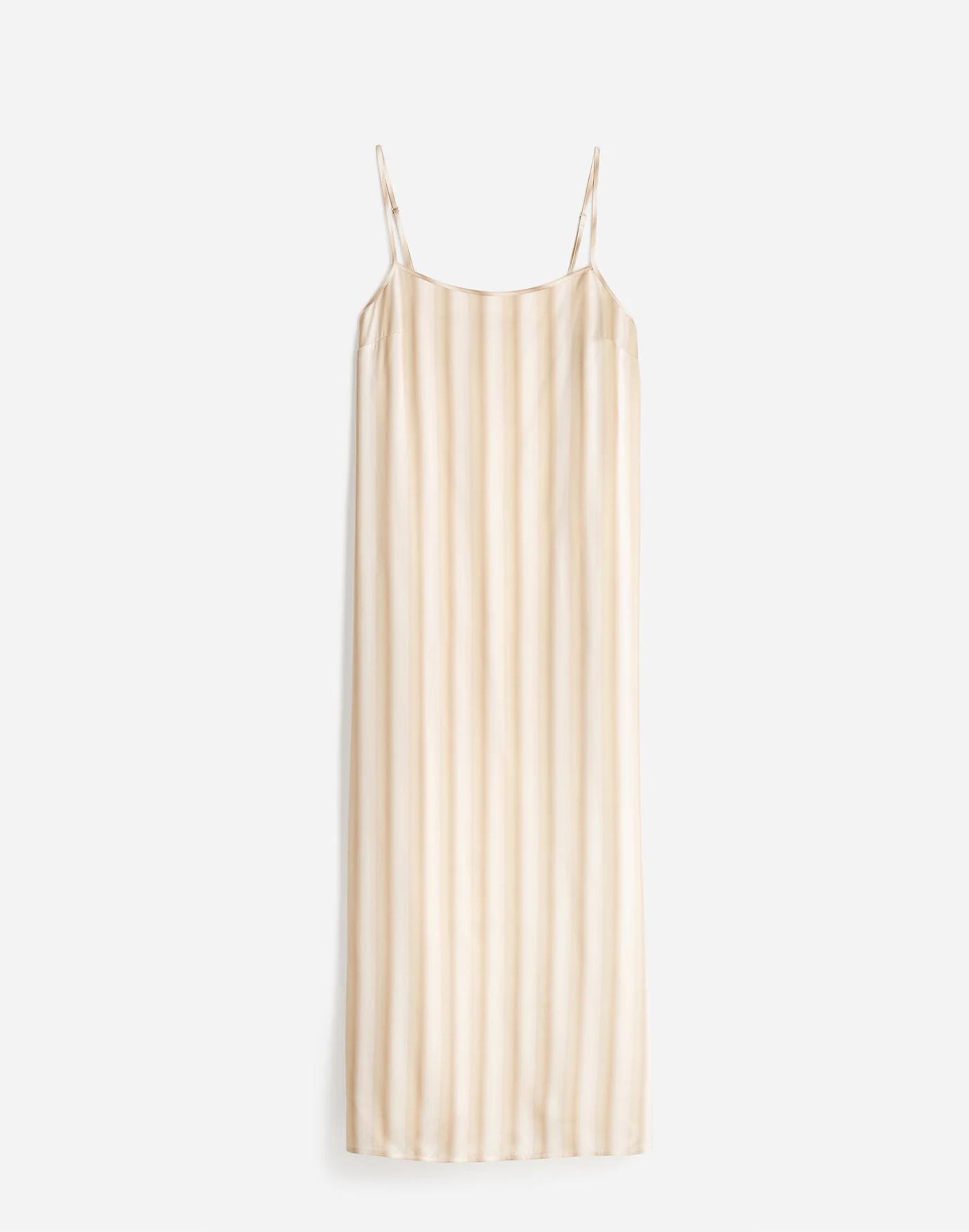 Midi Slip Dress in Stripe Silk Product Image