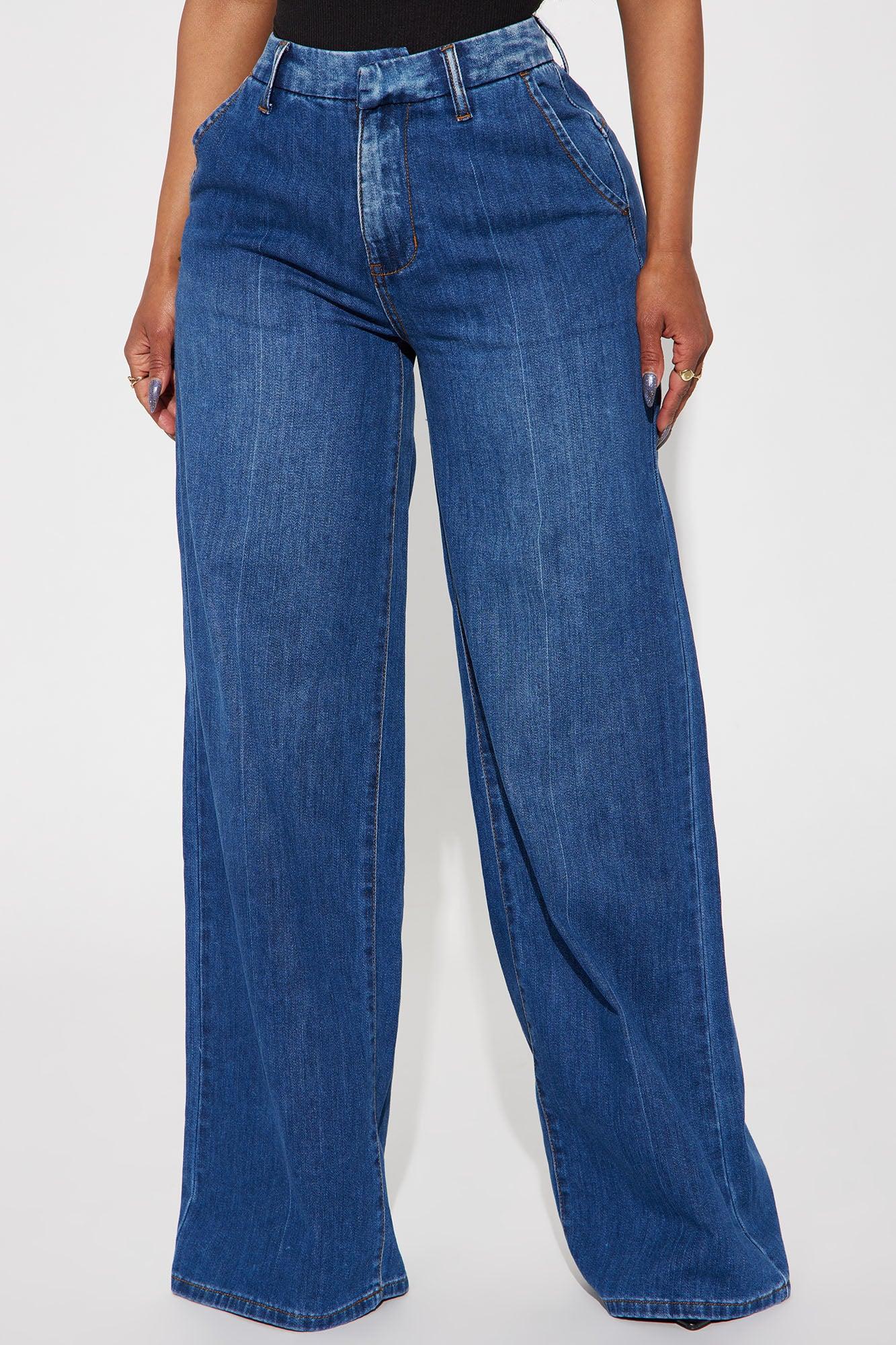 Finly Flowy Trouser Jeans - Dark Wash Product Image