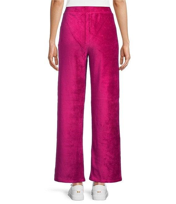 Westbound Coordinating Velour Rib Pull On Wide Leg Pants Product Image
