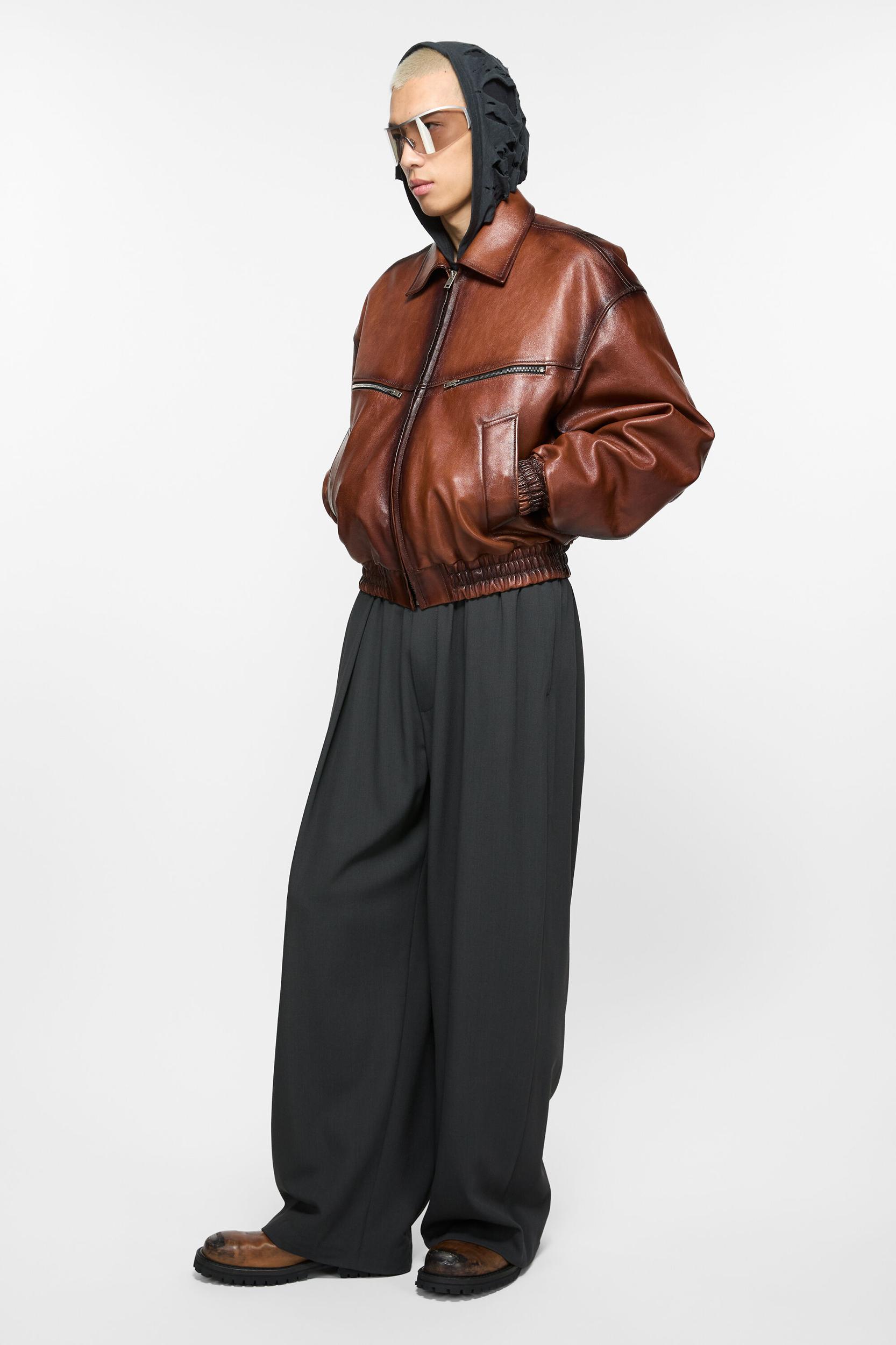 Leather bomber jacket Product Image