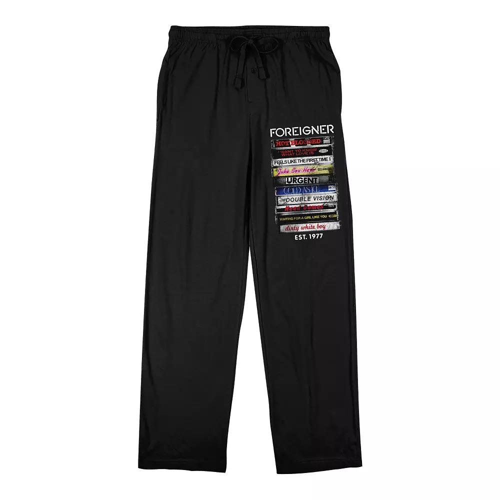 Men's Foreigner Cassette Tape Pajama Pants,  Product Image