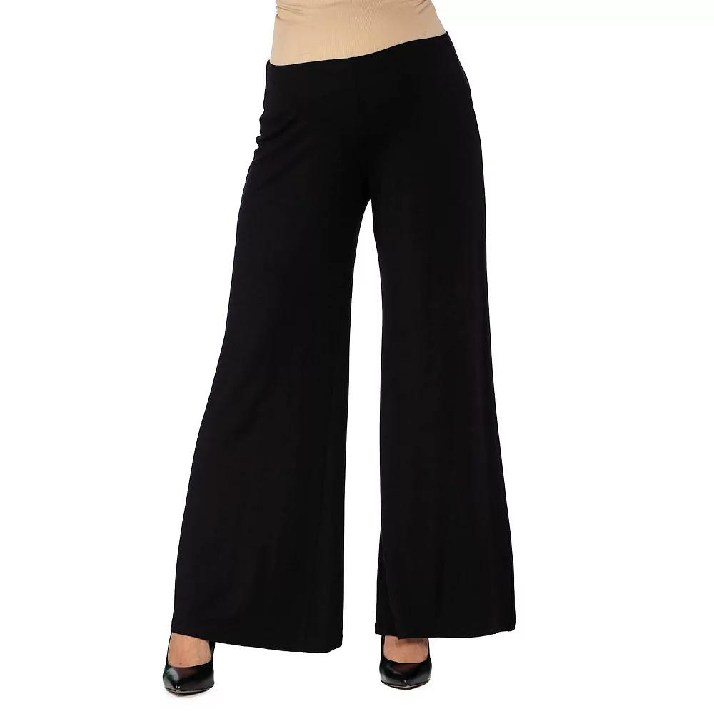 Maternity 24Seven Comfort Apparel Palazzo Pants, Women's,  Product Image