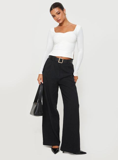 Rehna Long Sleeve Top White Product Image