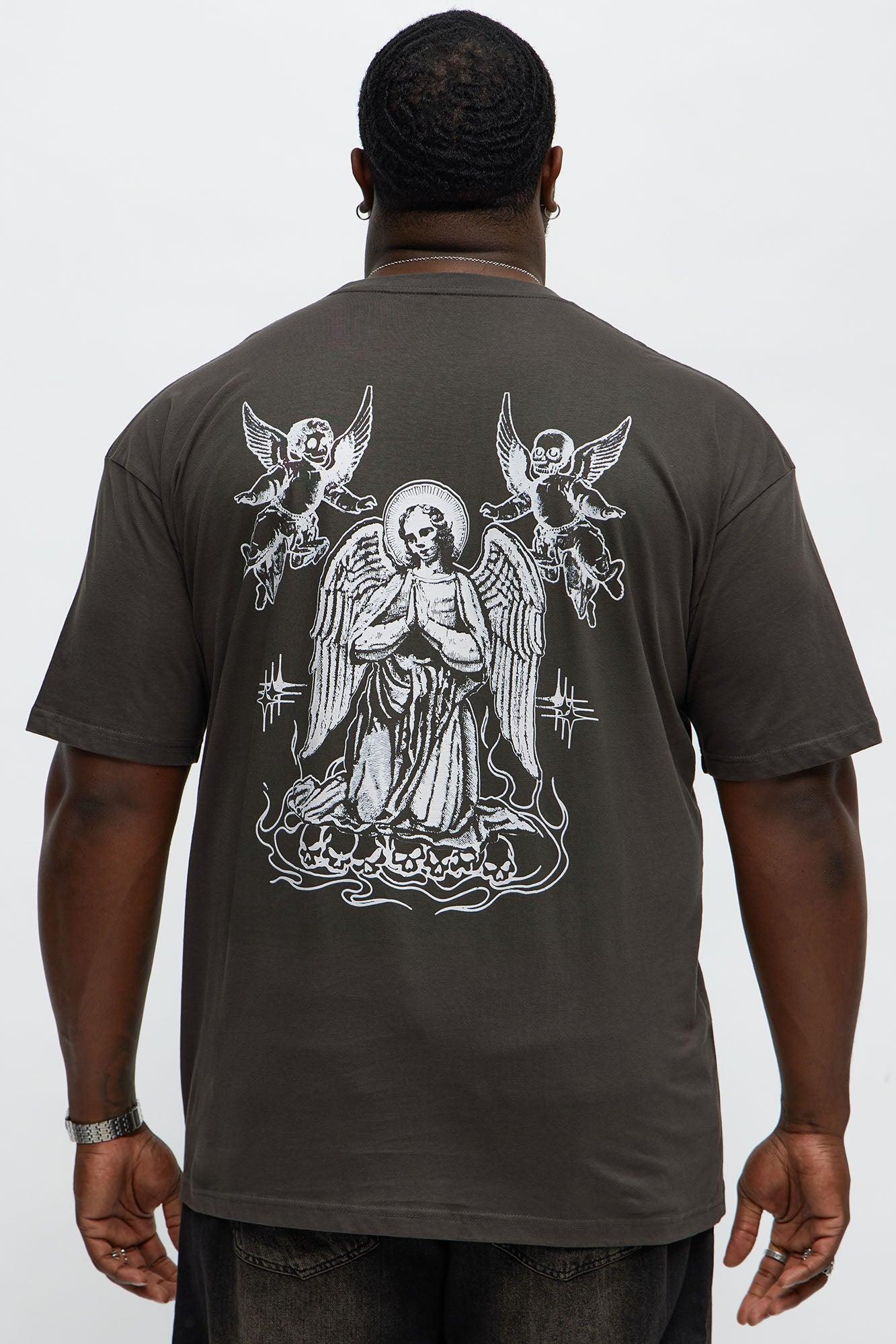 Honor Your Soul And Pray Short Sleeve Tee - Black Wash Male Product Image