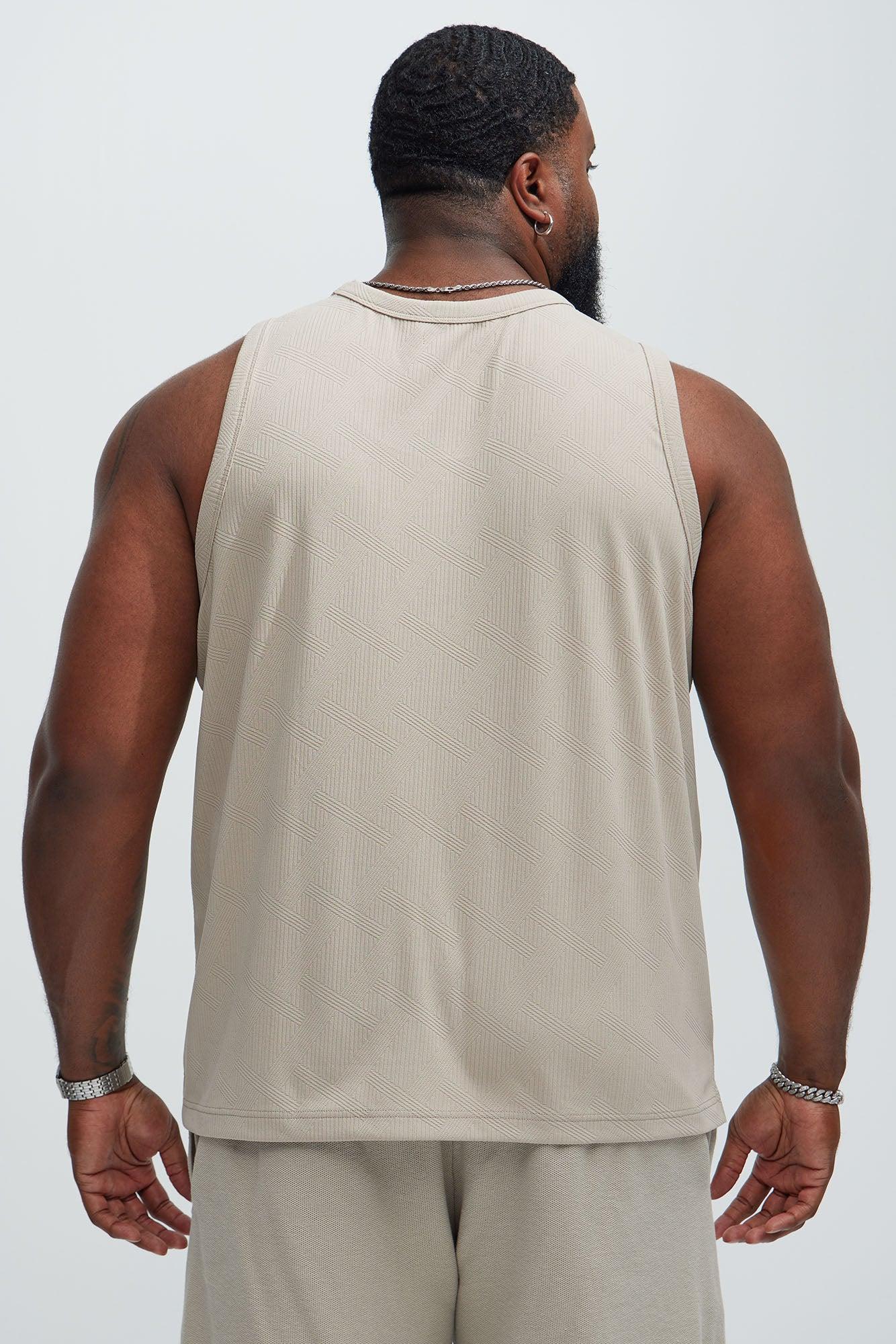 Benji Textured Tank Top - Taupe Product Image