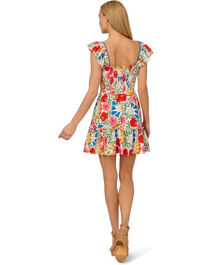 Women's Adrianna Papell Flutter Sleeveless Short Dress Product Image