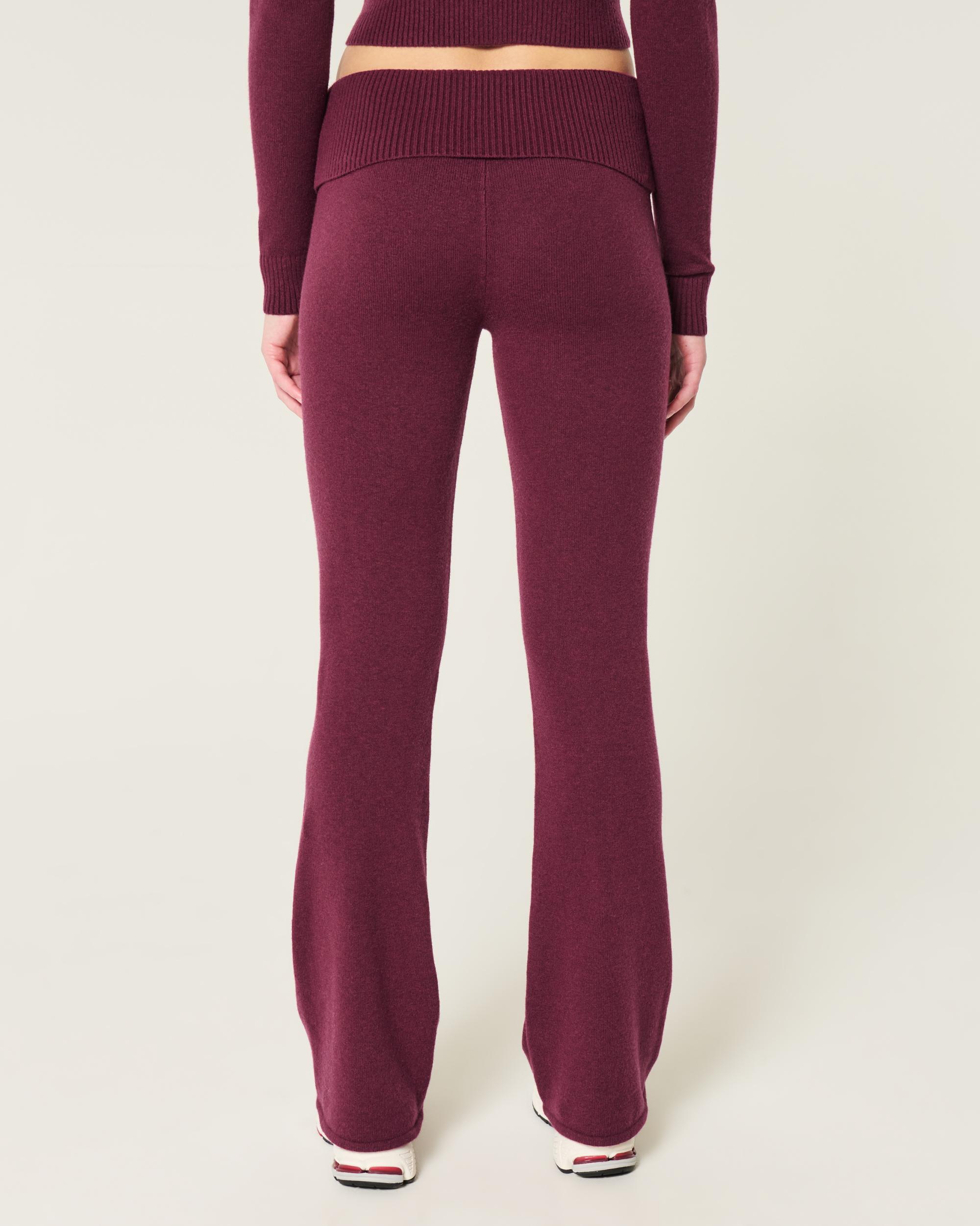 Gilly Hicks Cozy Sweater-Knit Foldover Waist Boot Pants Product Image